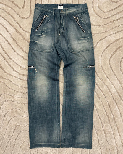 FW2005 Versace Cargo Denim Pants (L)