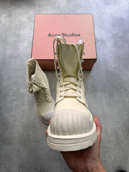 Acne Studios Trooper Cream Ankle Boots (41eu/us8)