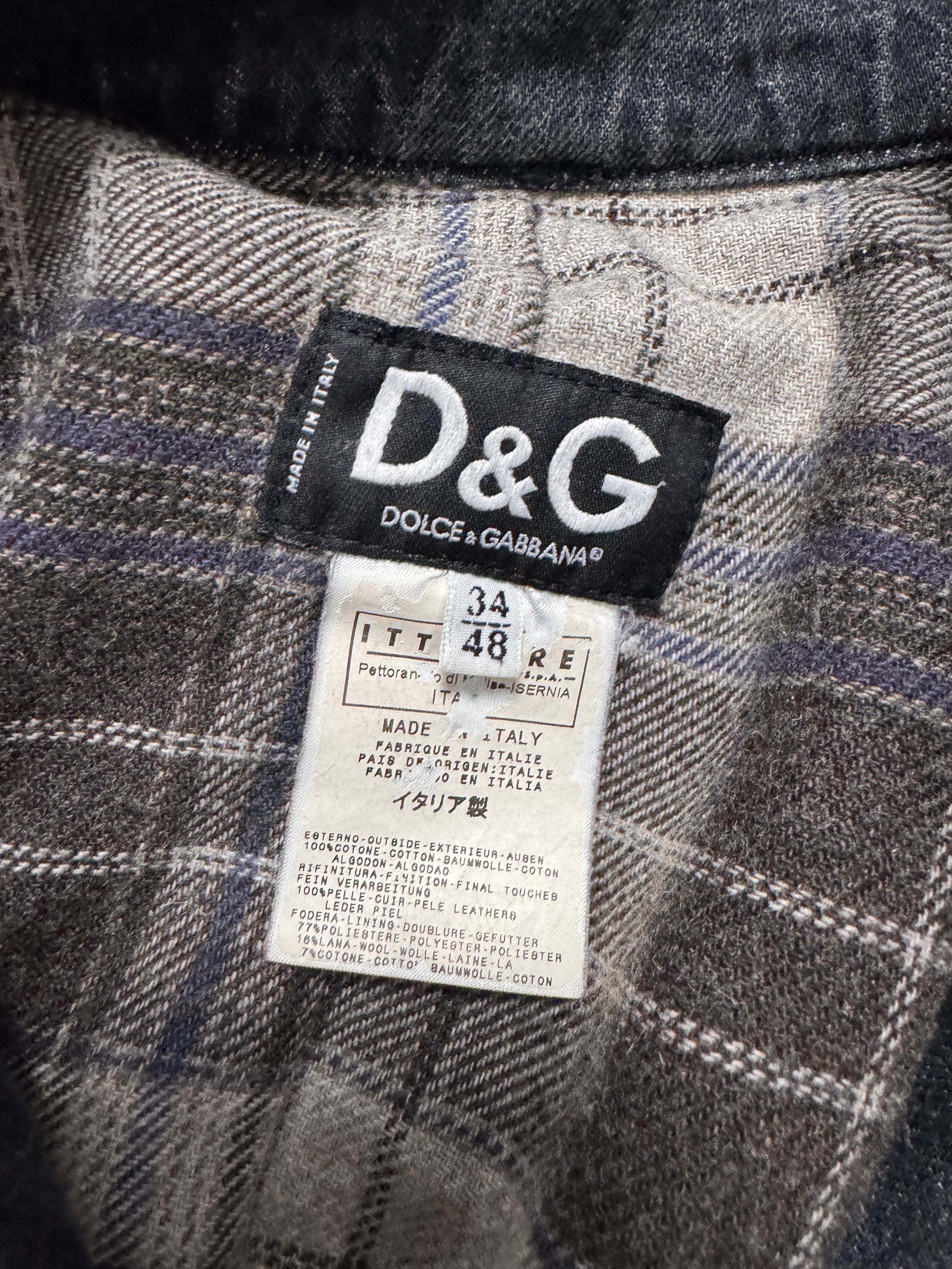 AW2004 Dolce & Gabbana Astro Biker Cafe Denim Jacket