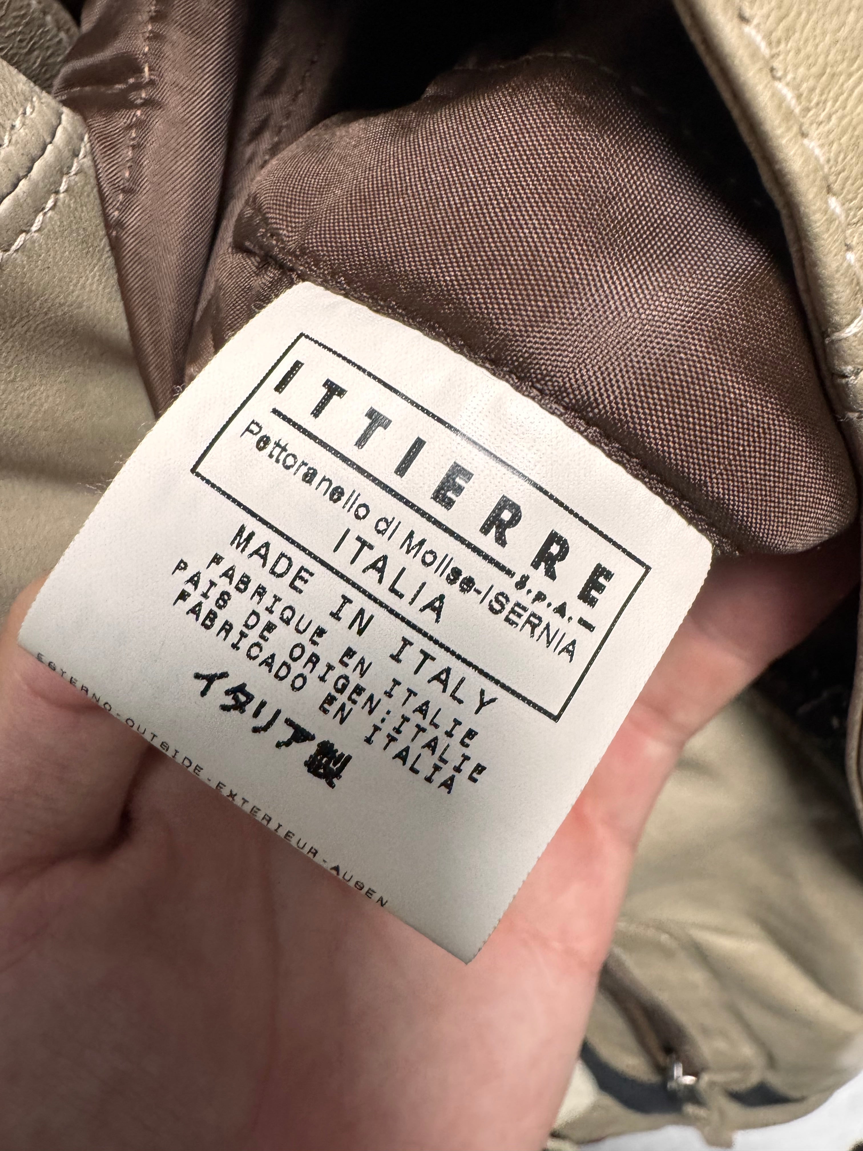 AW2004 Dolce & Gabbana Astro Biker Cafe Cream Leather Jacket