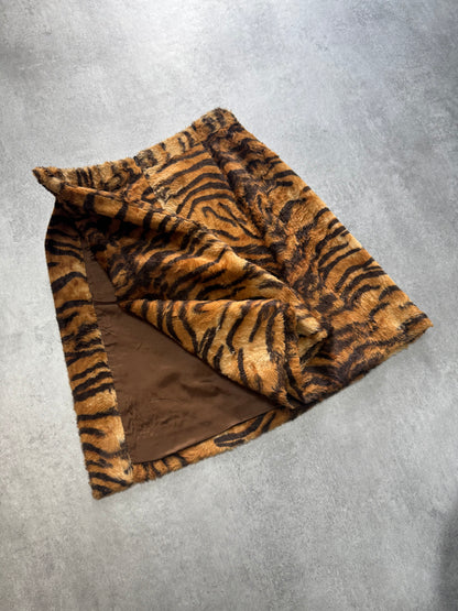 2000s Dolce & Gabbana Tiger Faux Fur Skirt (S)