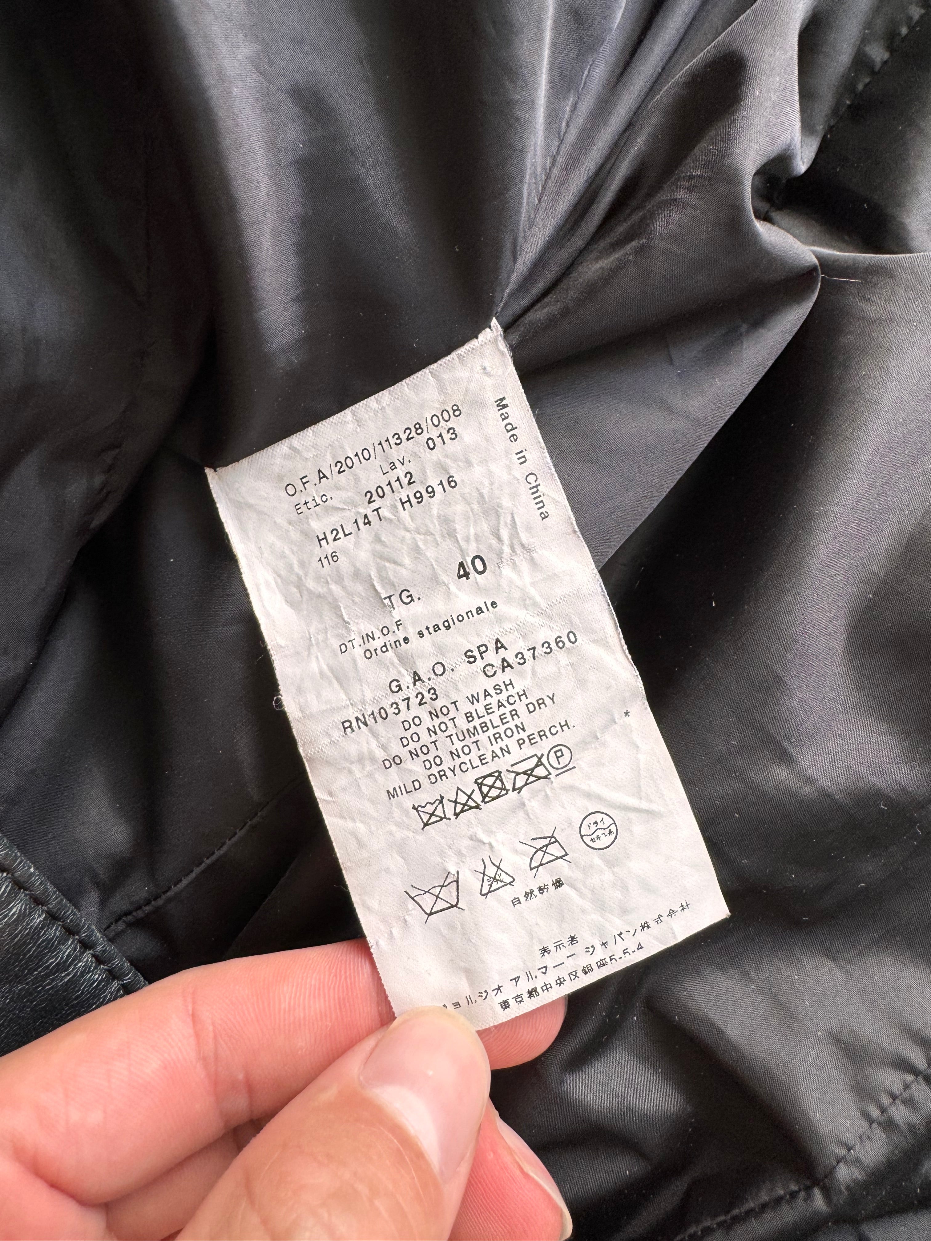 FW2011 Emporio Armani Faux-Fur Belted Long Coat