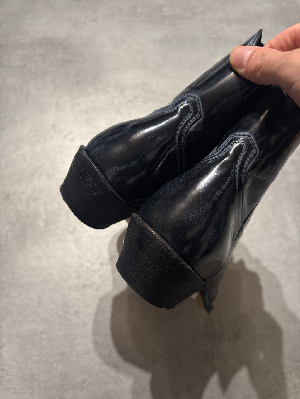 AW2012 Emporio Armani Aged Navy Boots