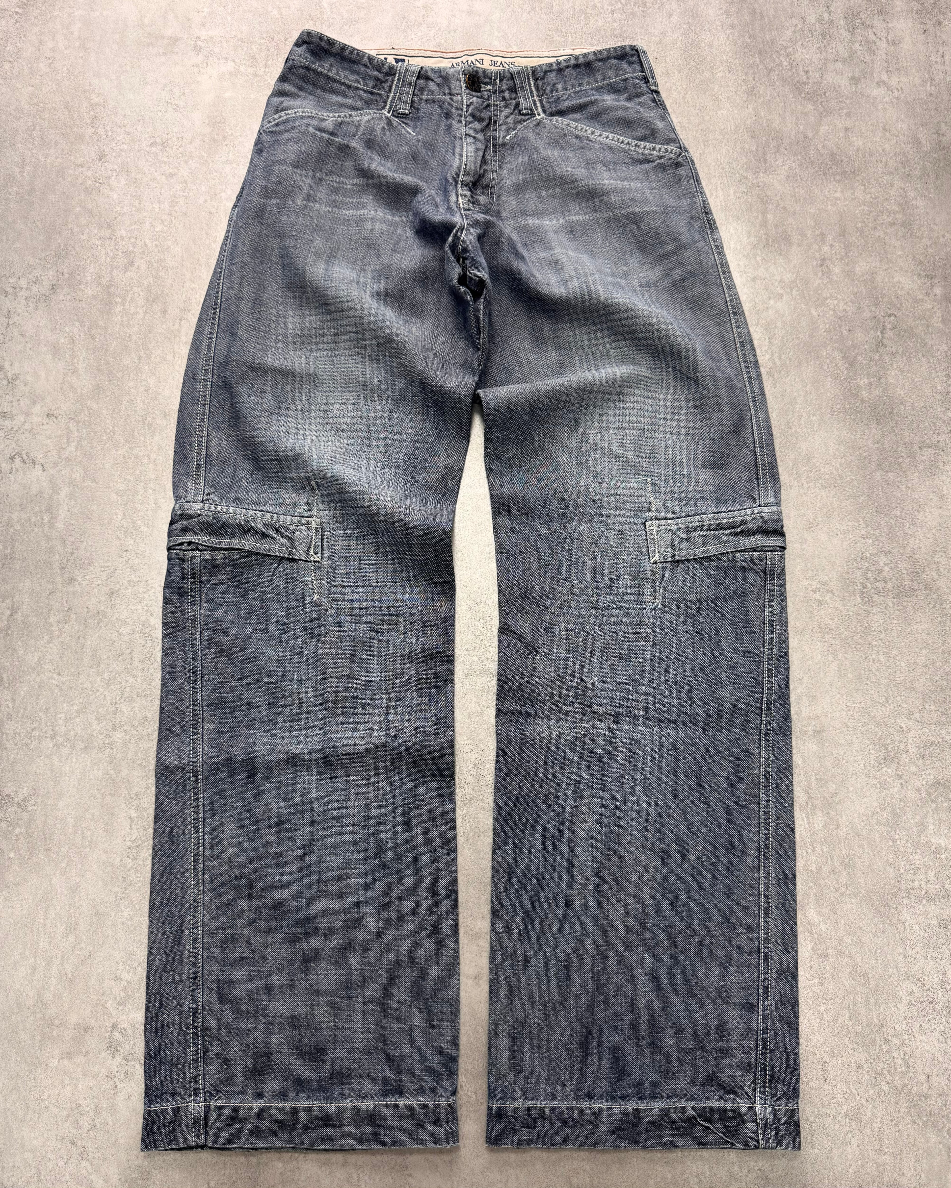 2000s Armani Wide Cargo Denim Jeans