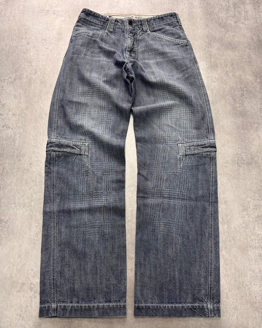 2000s Armani Wide Cargo Denim Jeans (M)