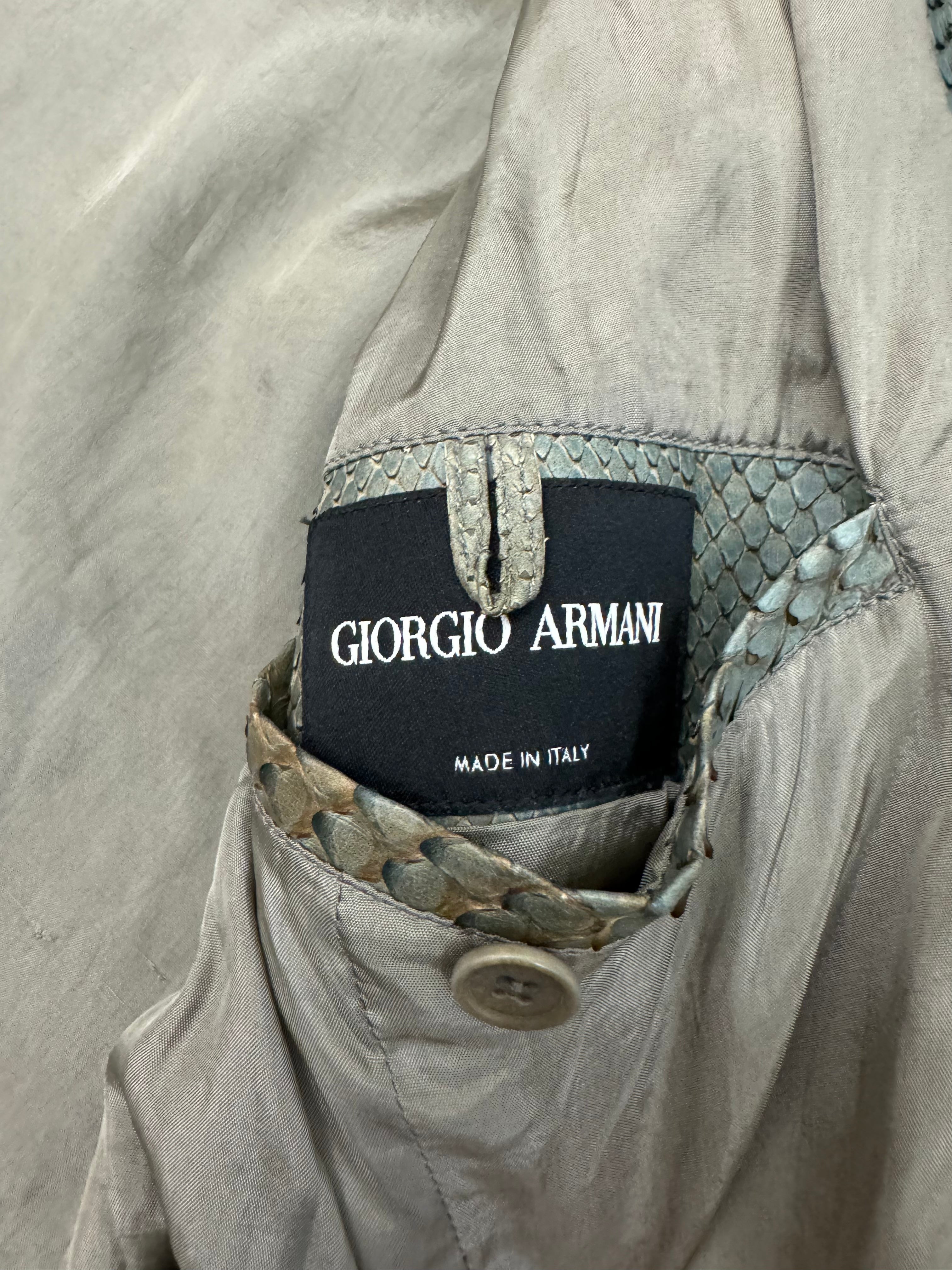 SS2011 Giorgio Armani Aurora Borealis Python Leather Jacket