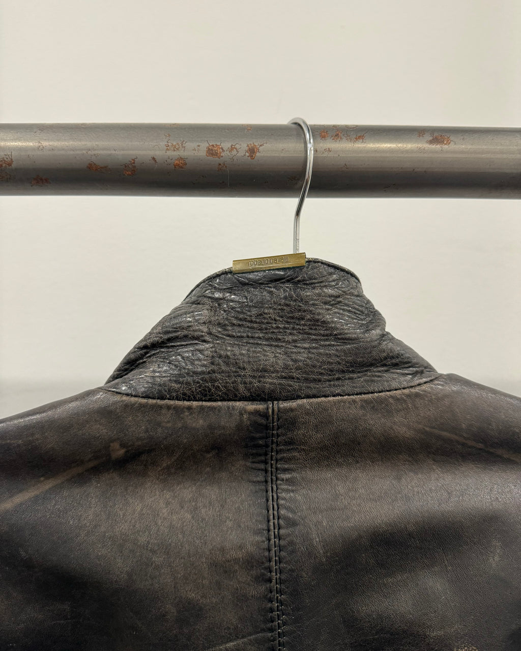 AW2000 Roberto Cavalli Leather Trench Coat (M)