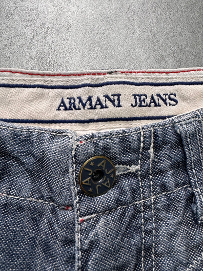 2000s Armani Wide Cargo Denim Jeans (M)