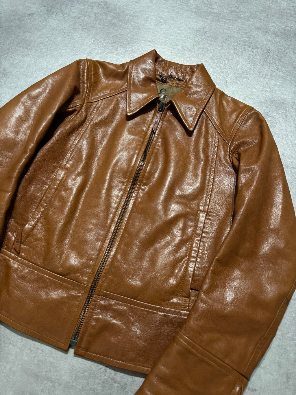 2000s Dolce & Gabbana Camel Leather Jacket