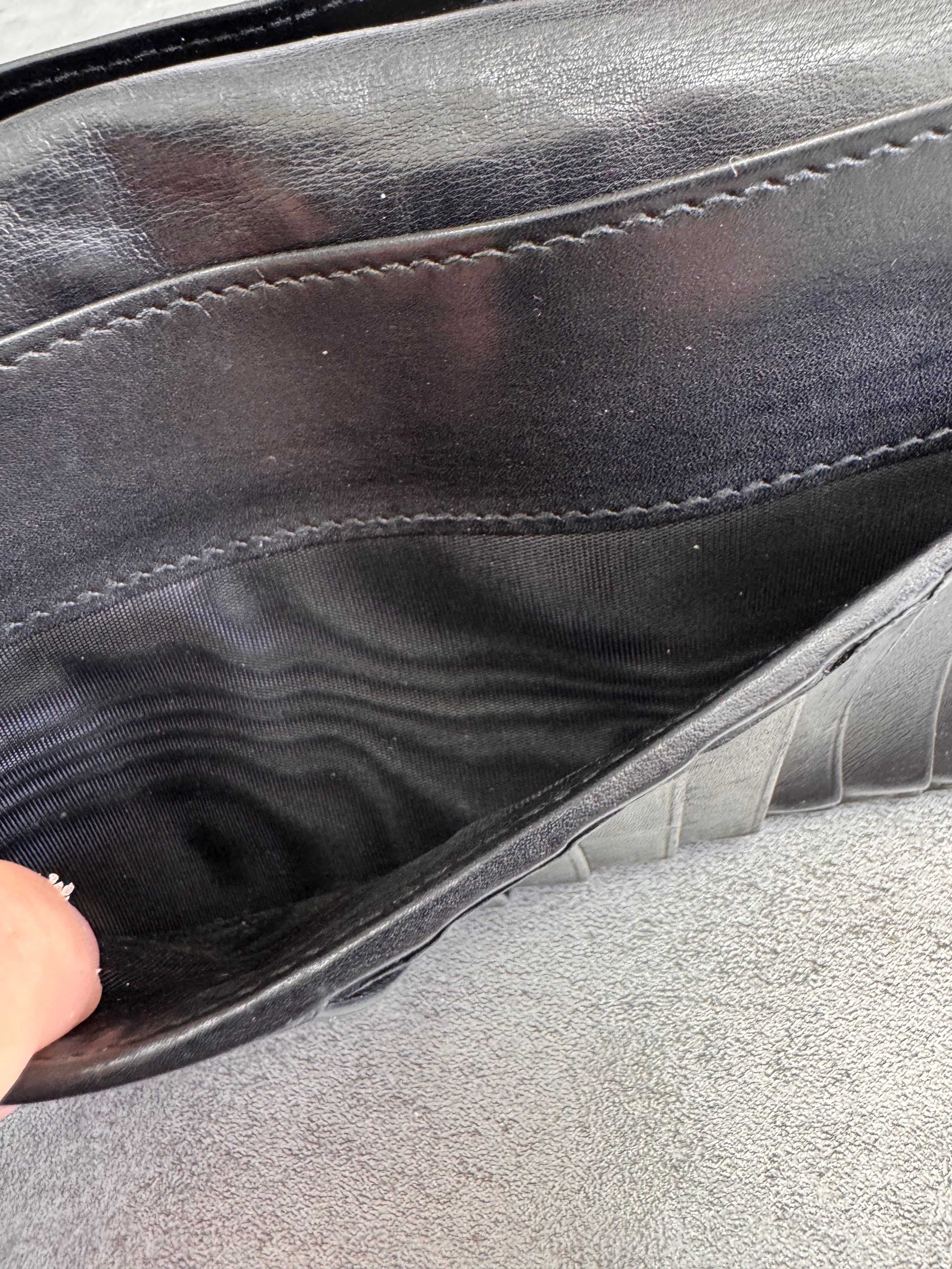 1990s Bottega Venetta Intrecciato Black Woven Leather Wallet