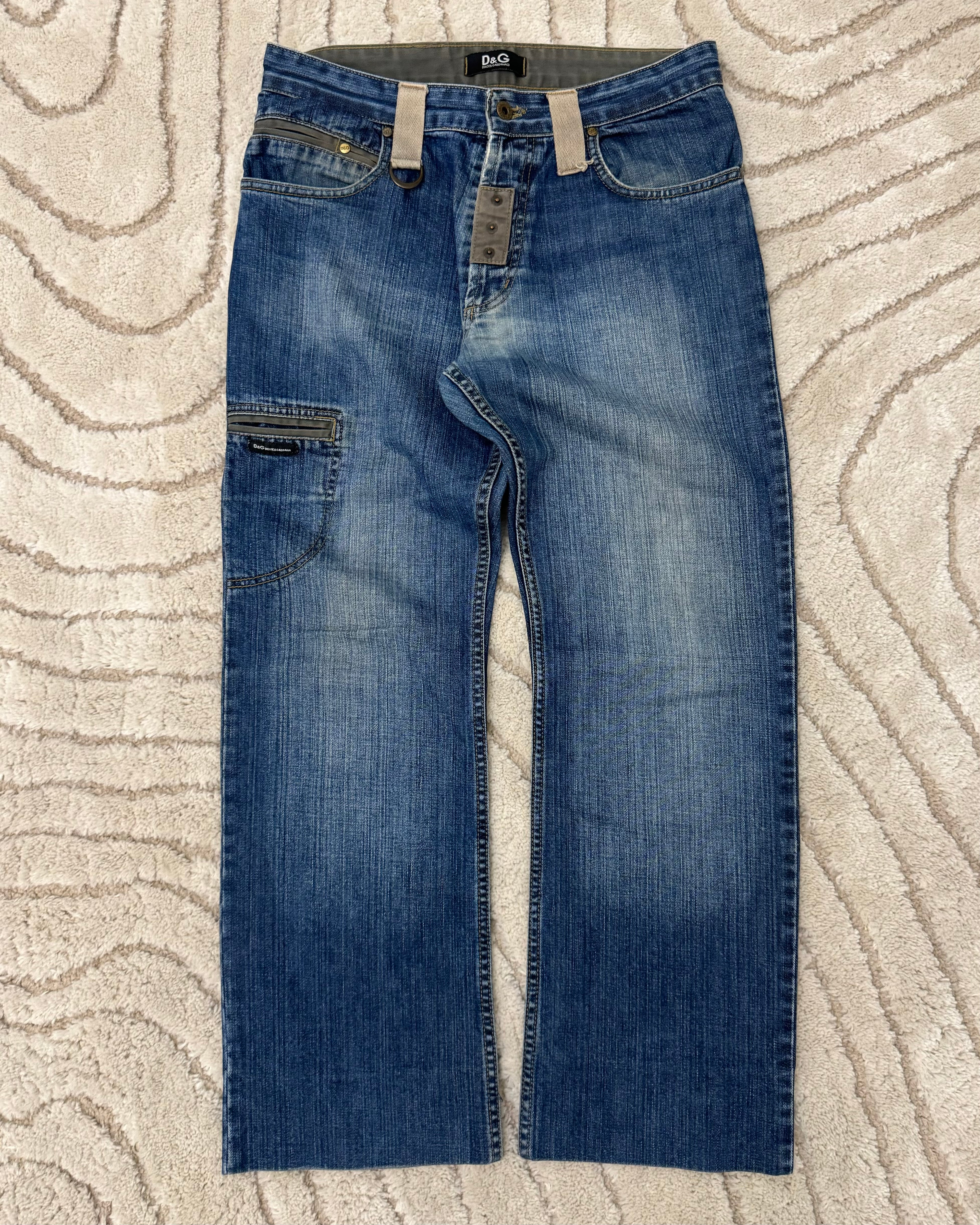 00年代 ドルチェ＆ガッバーナ アーミー カーゴ デニム パンツ (M)