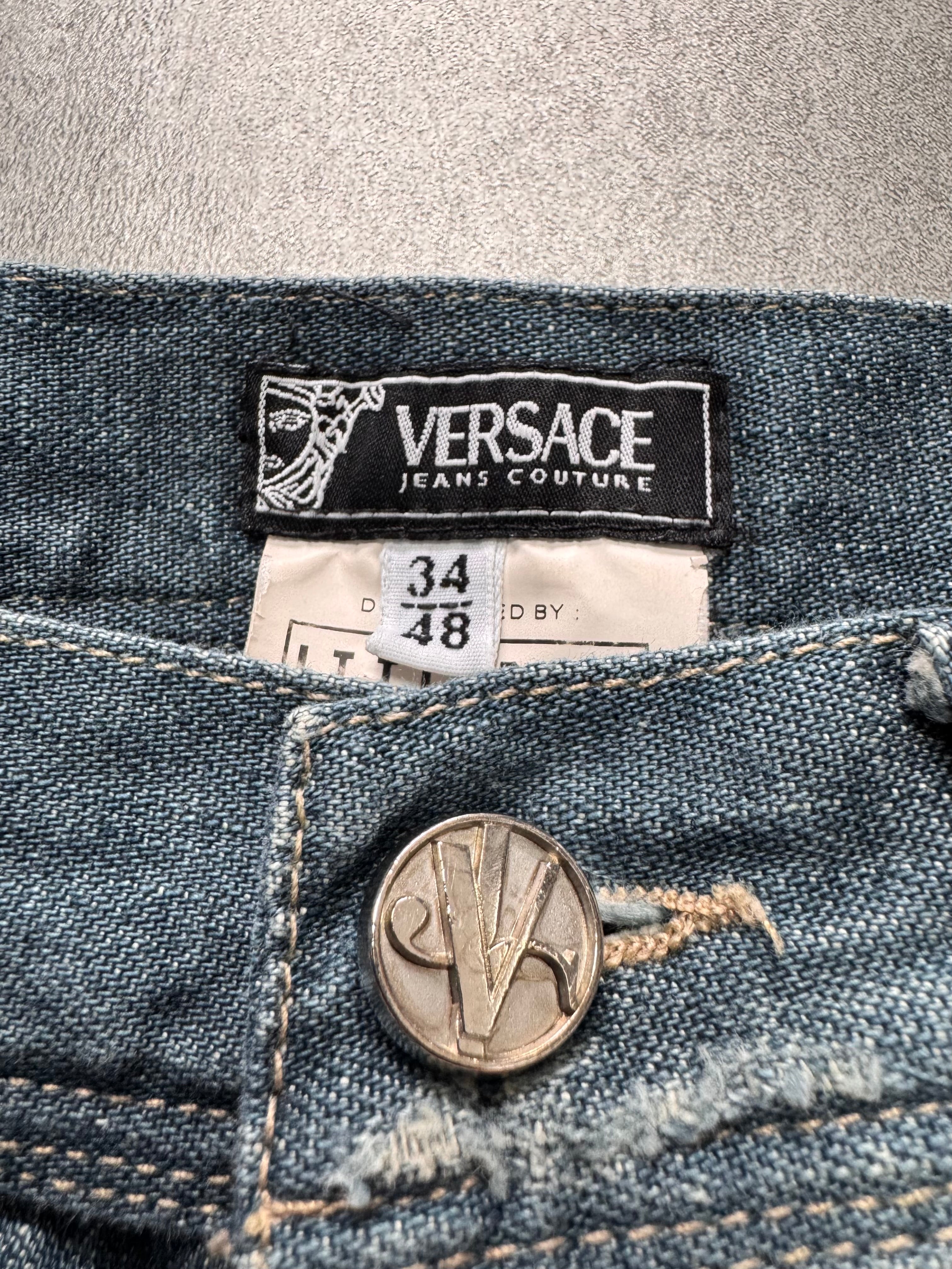 AW2005 Versace Cargo Sun Faded Denim Jeans