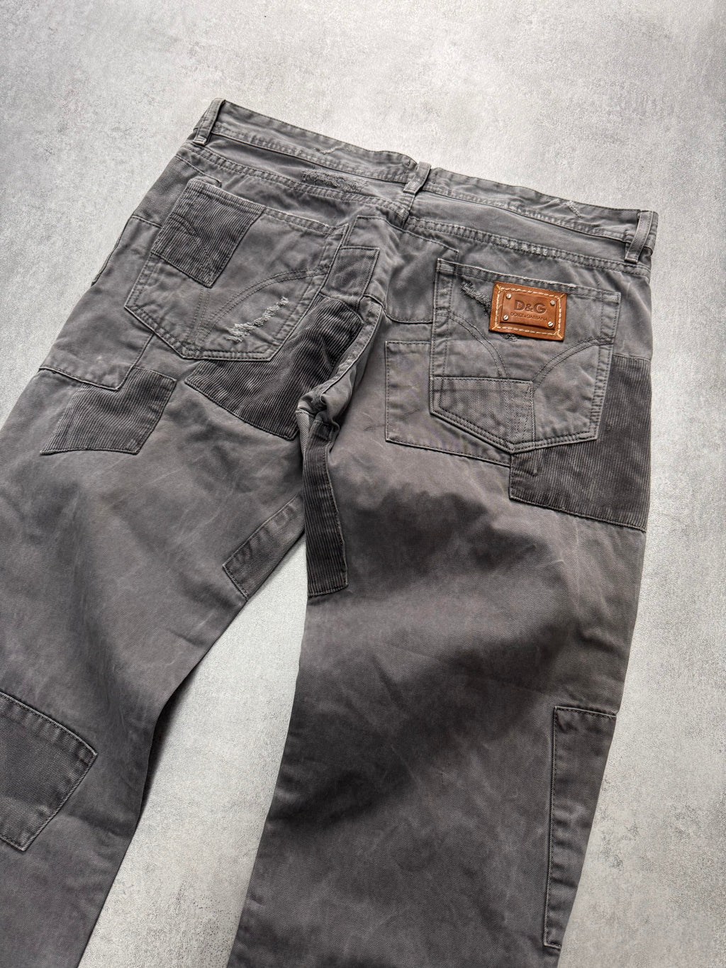 AW2011 Dolce & Gabbana Grey Patchwork Pants