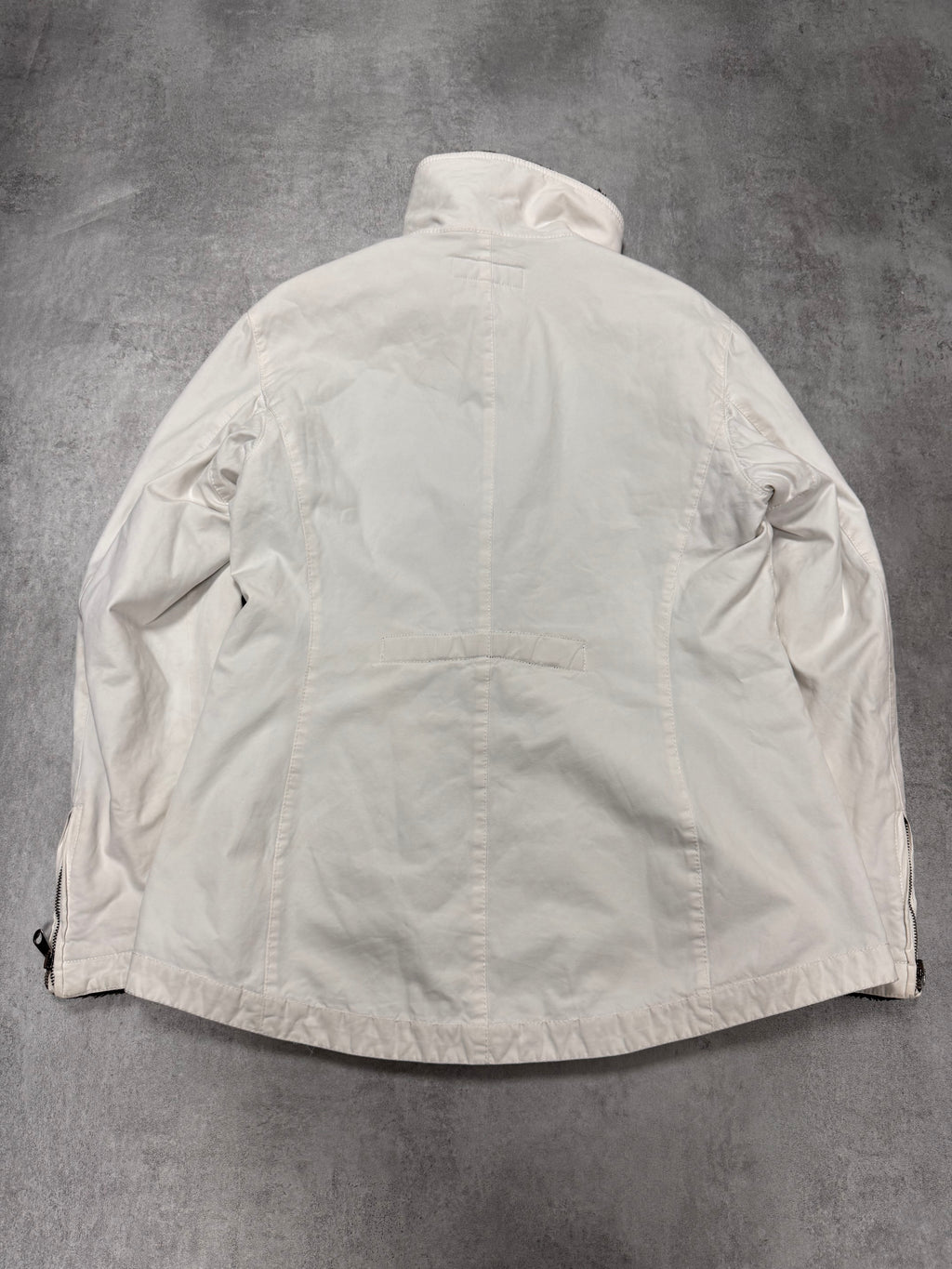 1990s Emporio Armani Snow White Double Zipper Jacket