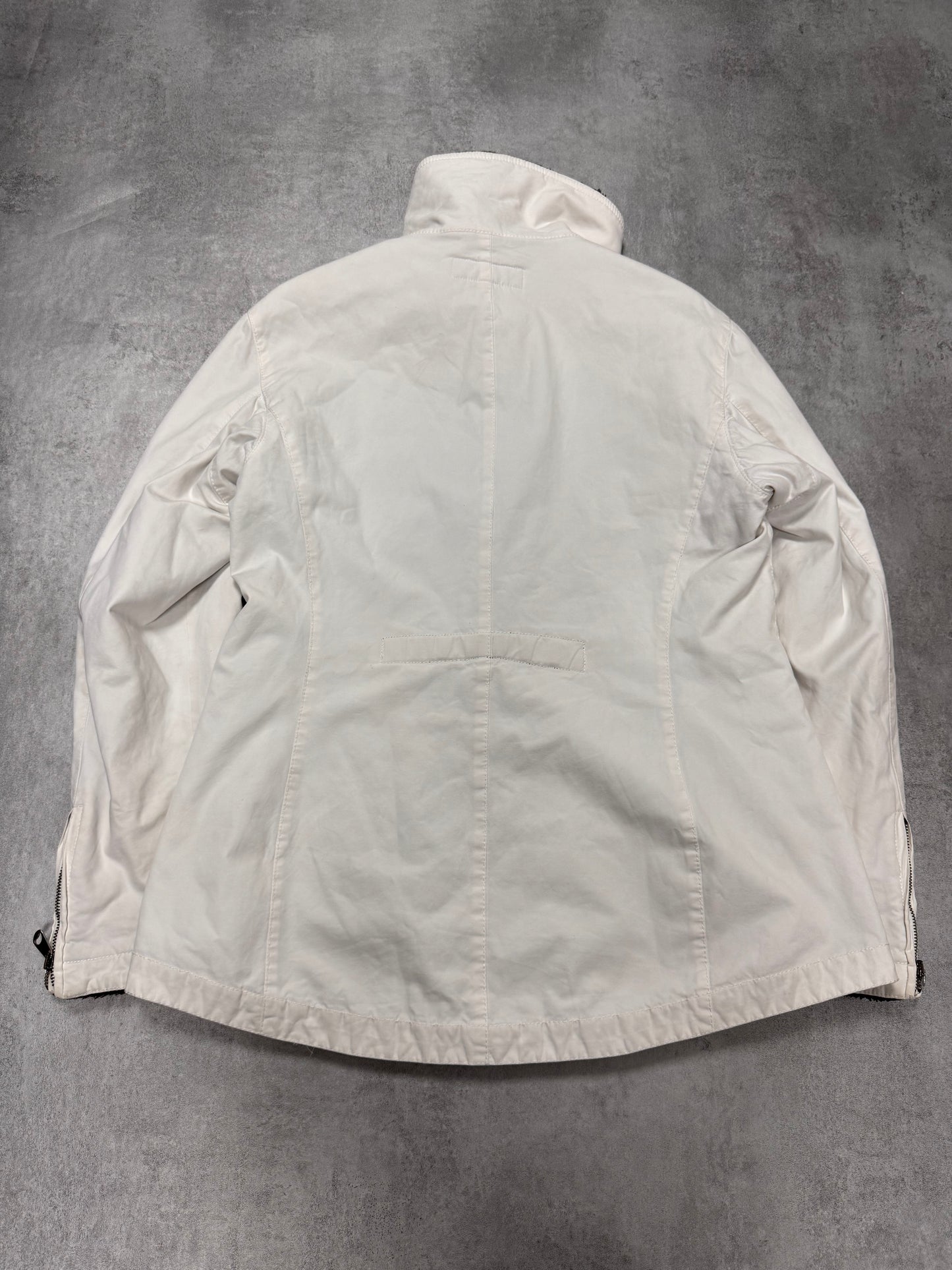 1990s Emporio Armani Snow White Double Zipper Jacket (M/L)