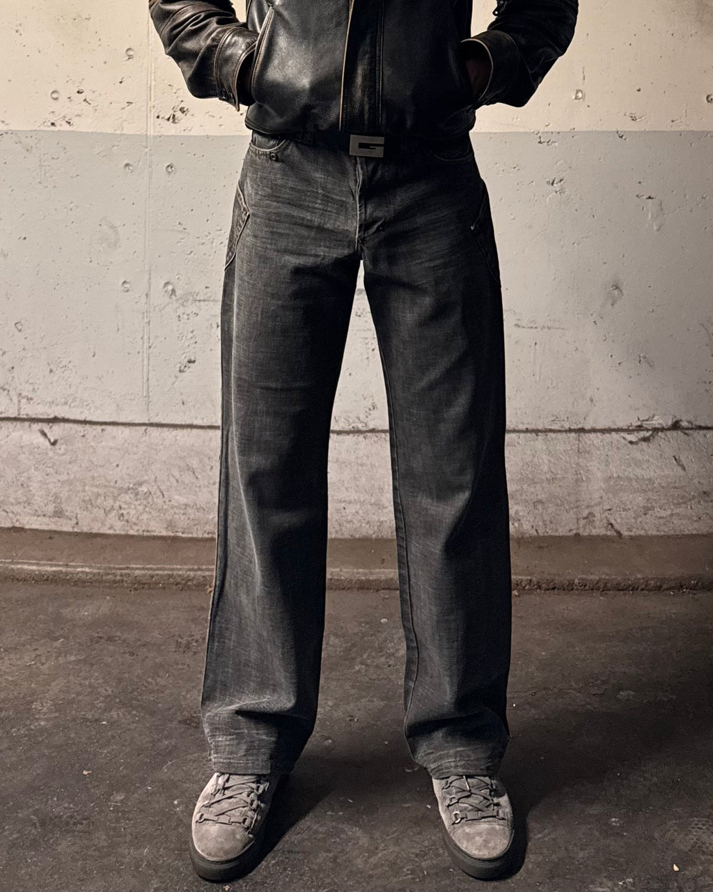 AW2003 Dolce & Gabbana Raw Grey Denim Jeans