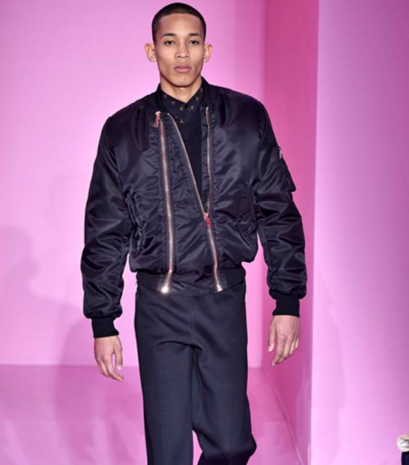 AW2016 Givenchy Podium Black Asymmetrical Zips Bomber Jacket (M) - 5