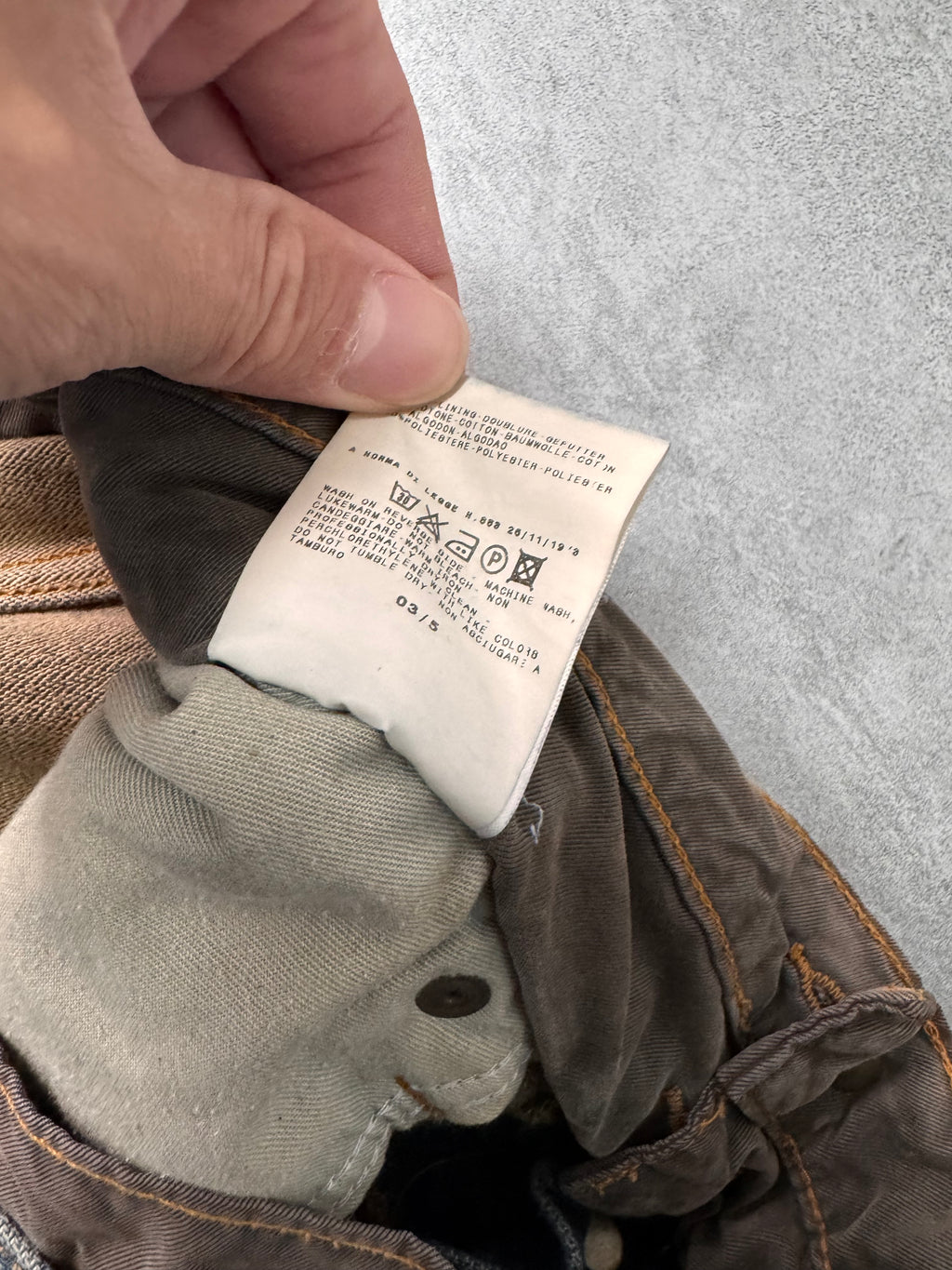 AW2003 Dolce & Gabbana Double-Waisted Sun Faded Denim Cargo Jeans