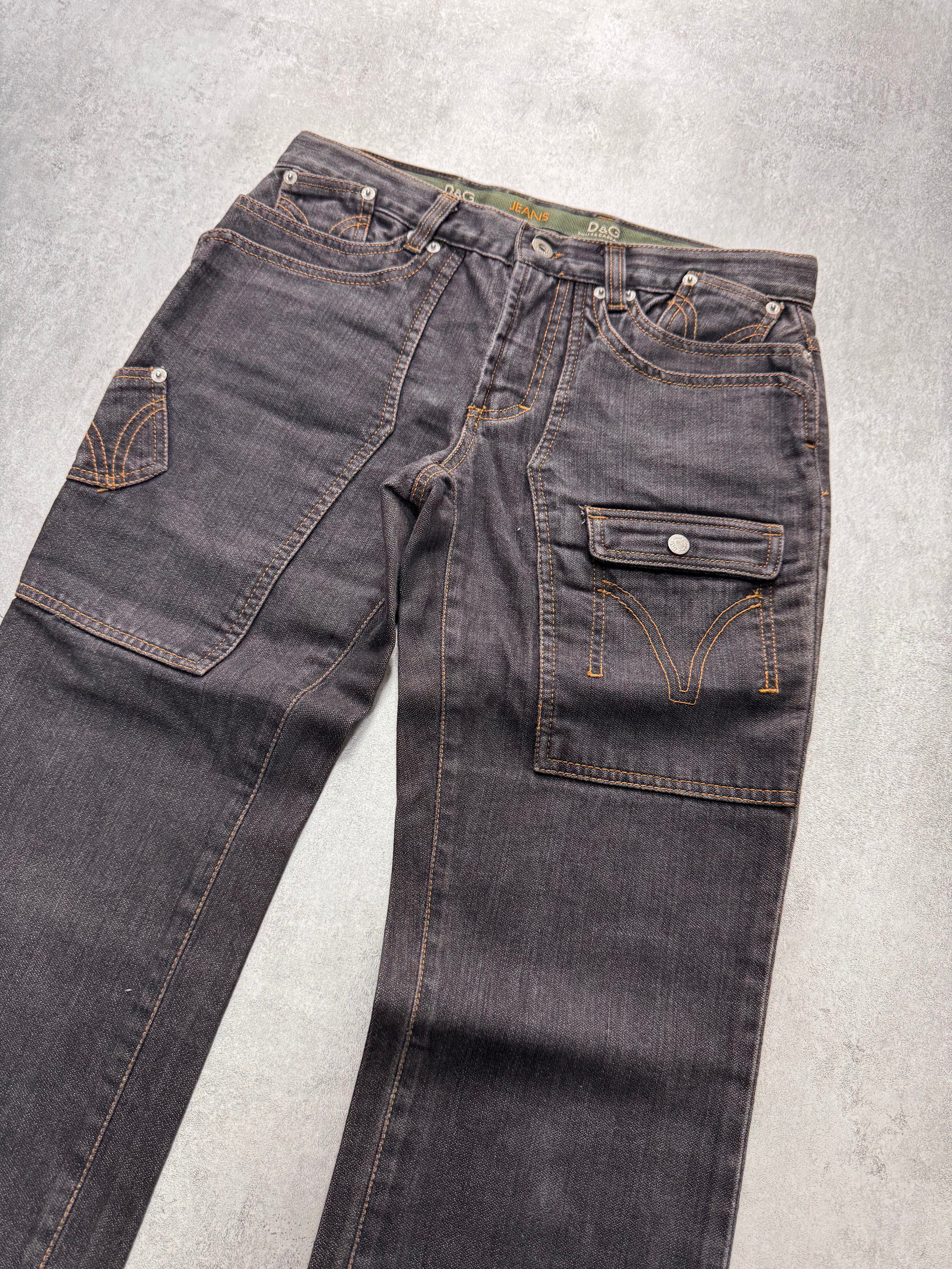 AW2003 Dolce & Gabbana Grey Raw Denim Jeans