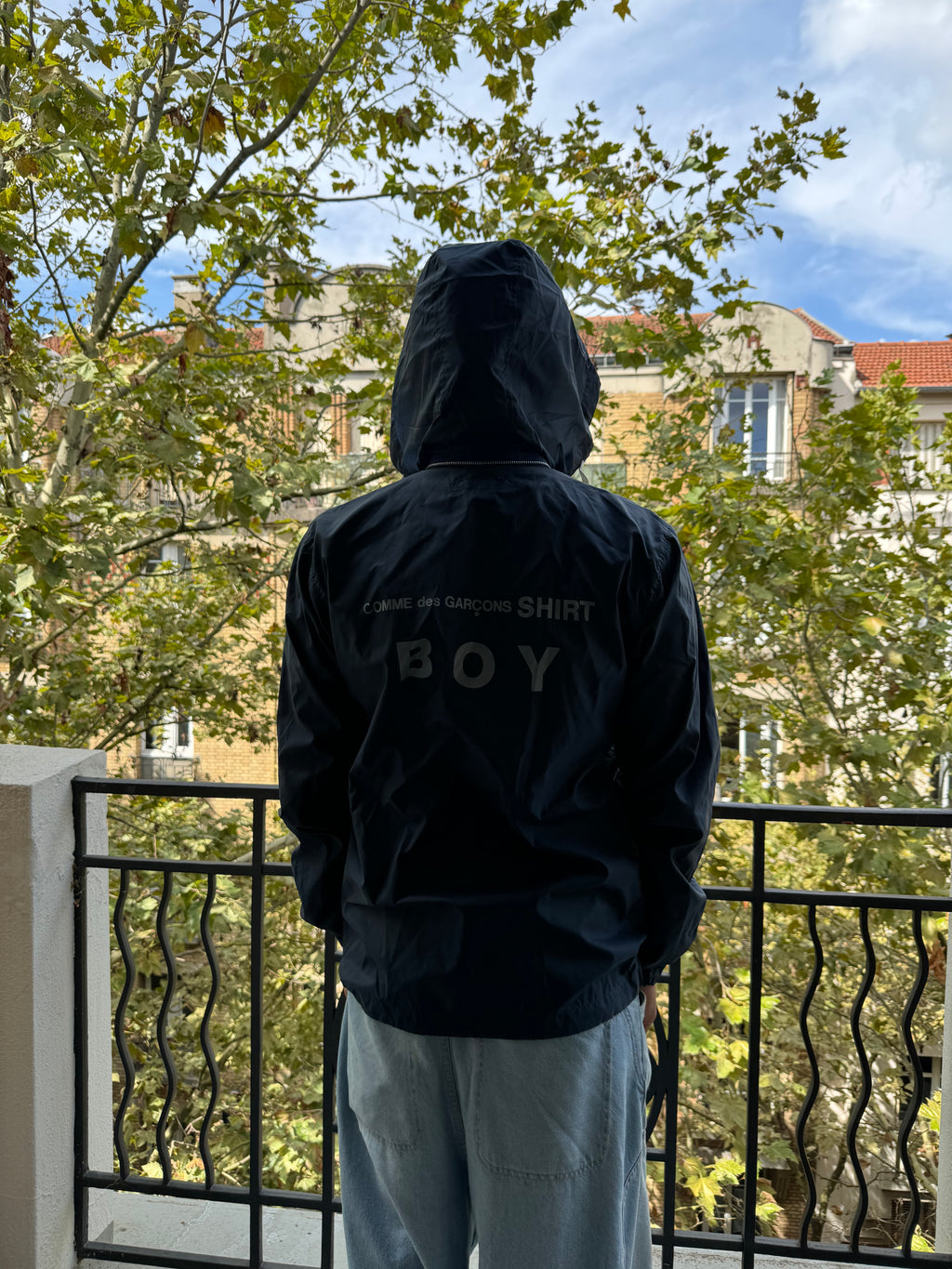 Comme des Garçons Shirt BOY Navy Boss Coach Jacket