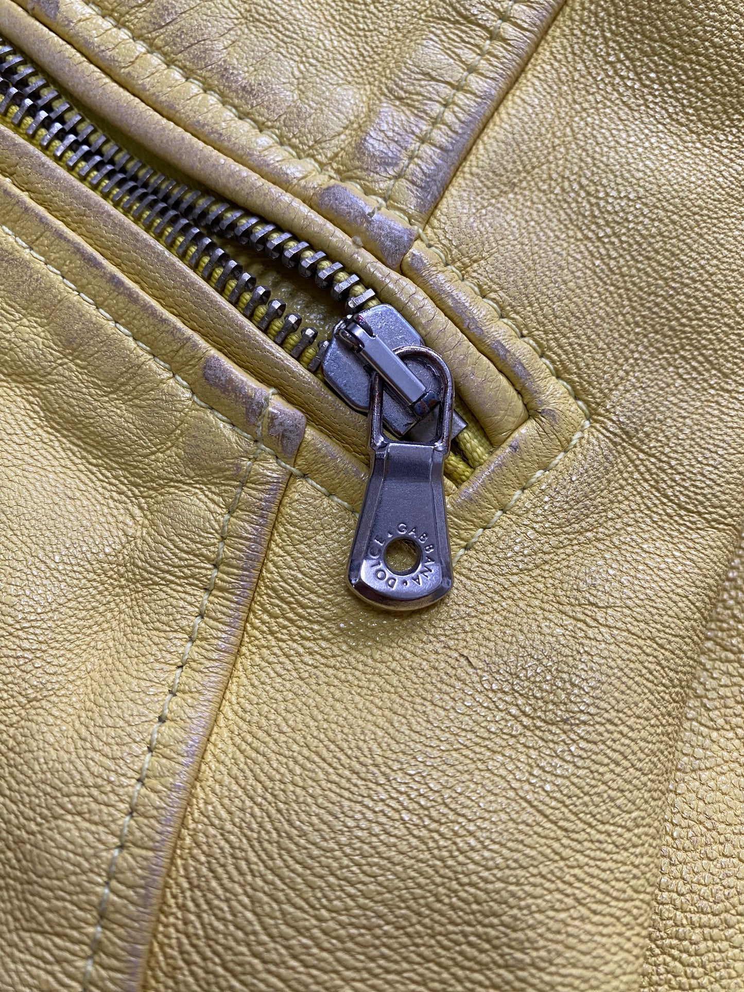 SS2005 Dolce & Gabbana Yellow Goat Leather Jacket (XS/S)