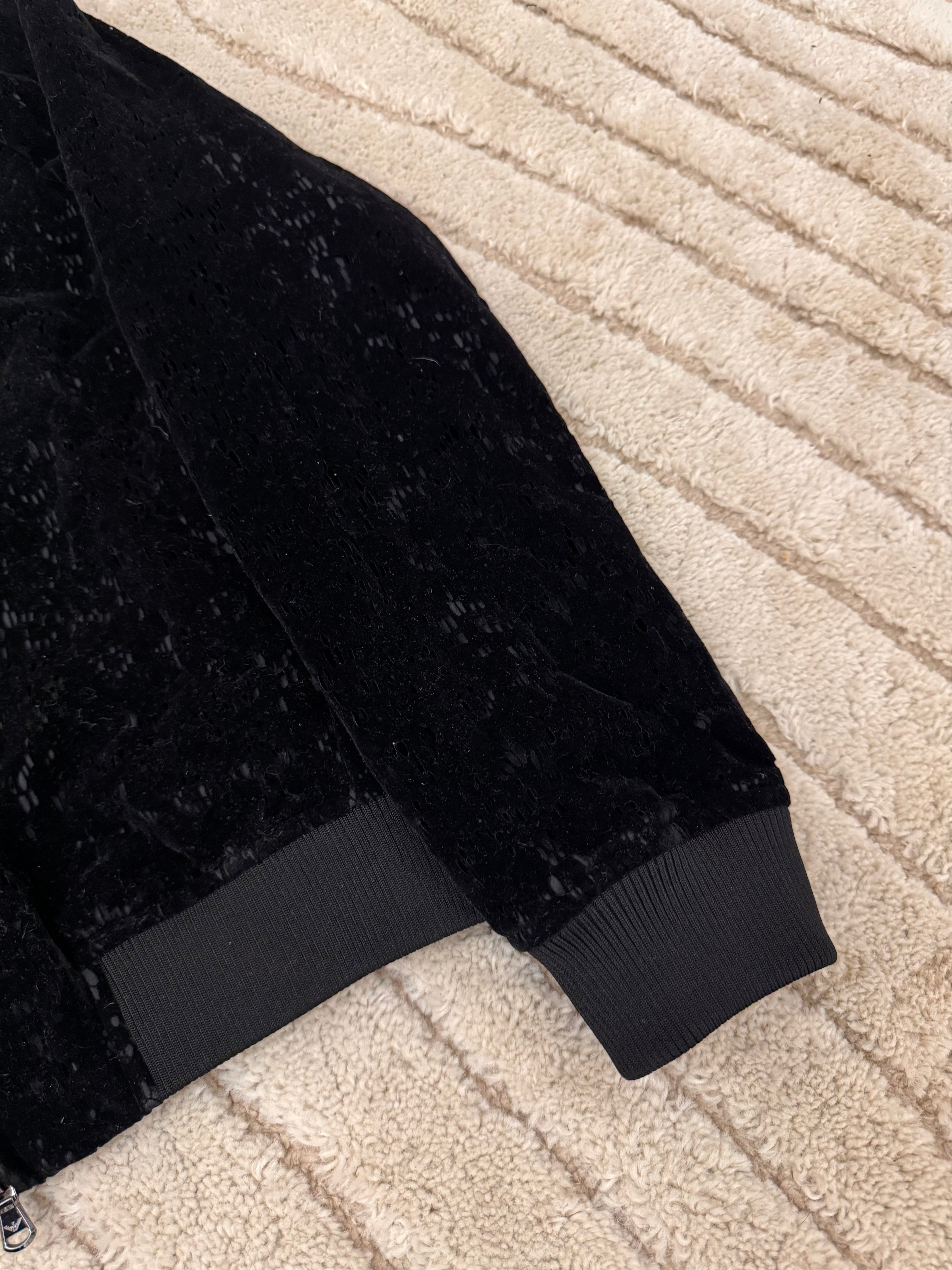 2000年代 エンポリオ アルマーニ ブラック レース ボンバー ジャケット (XS)