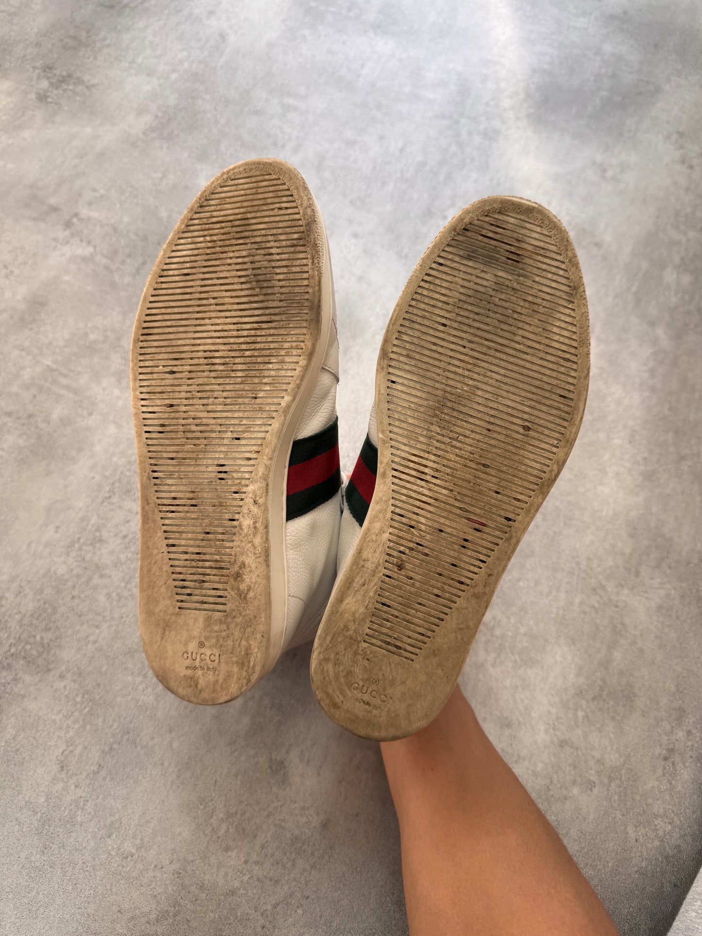 Gucci Italian White High Sneakers (40eu/us7)