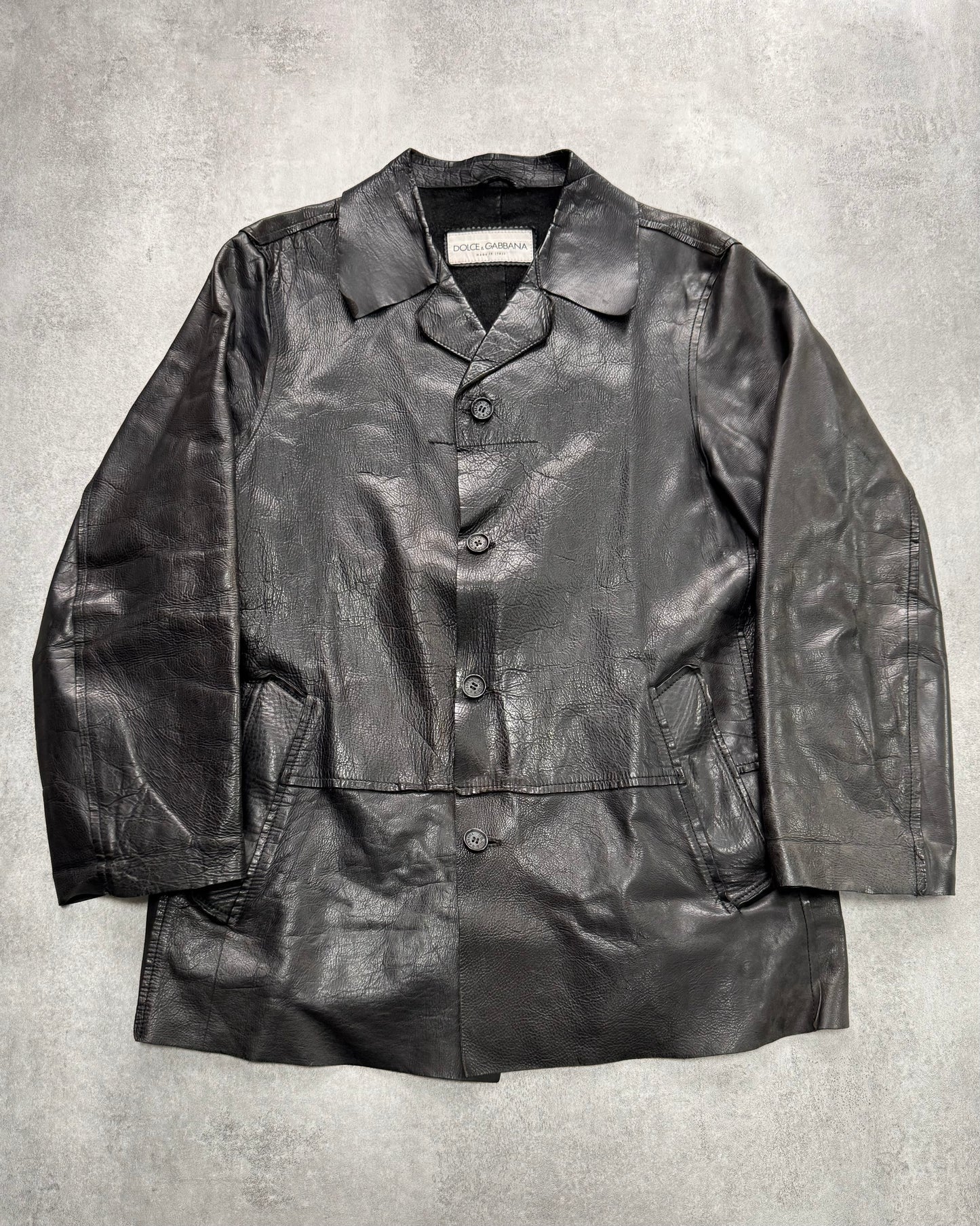 FW1998 Dolce & Gabbana Minimalist Elegance Leather Jacket (M)