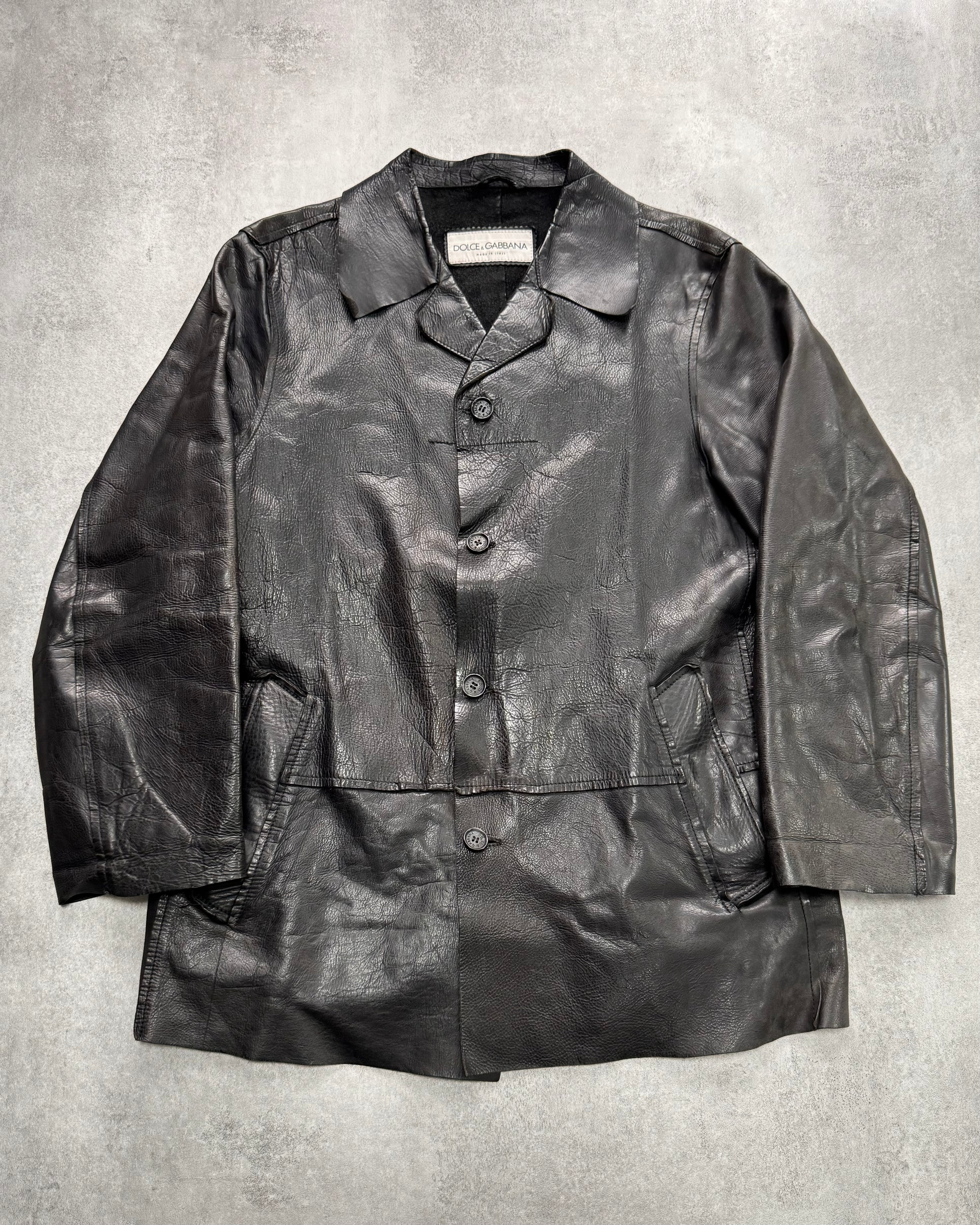 FW1998 Dolce & Gabbana Minimalist Elegance Leather Jacket