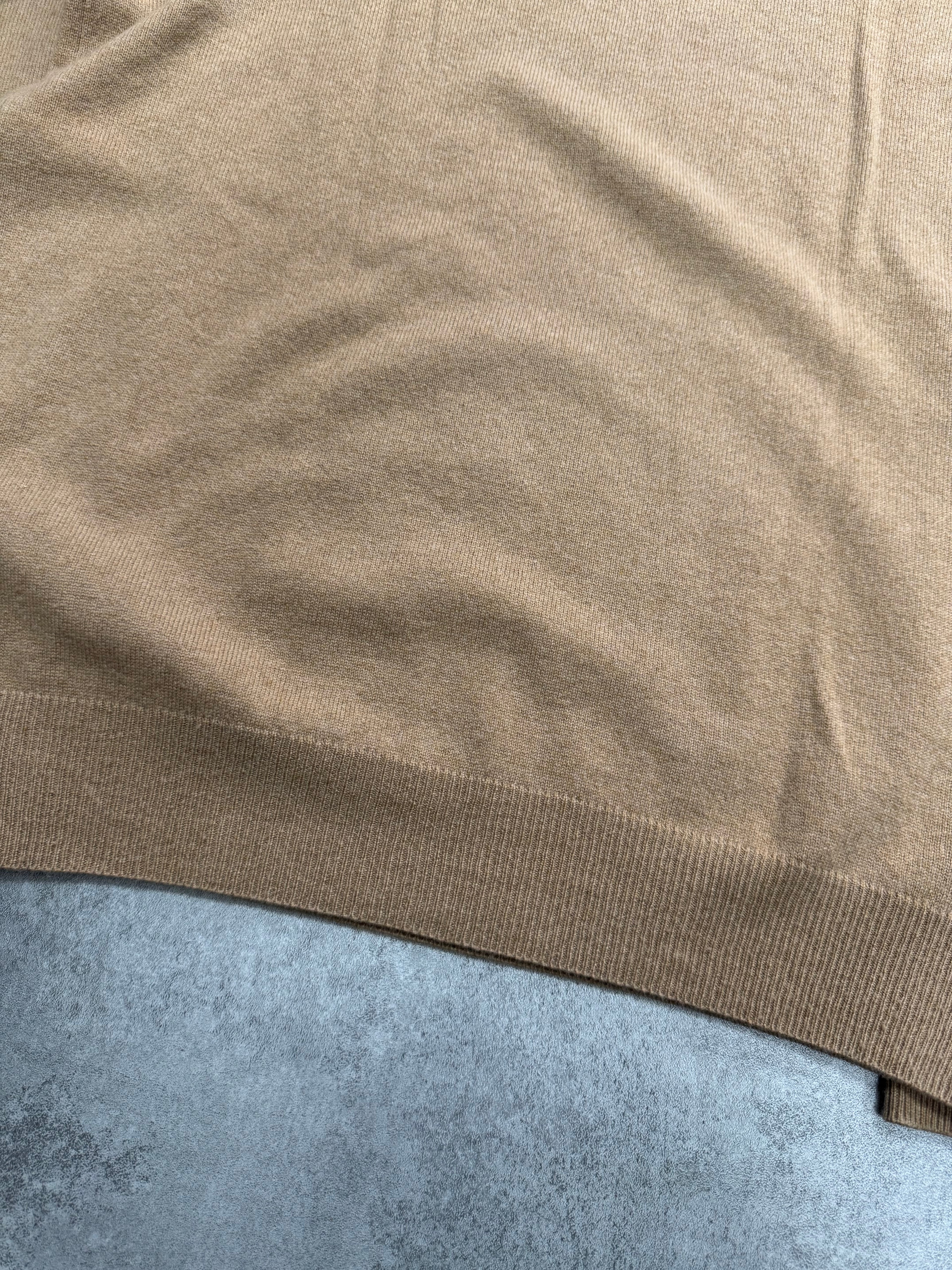AW2010 Prada V Neck Camel Sweater