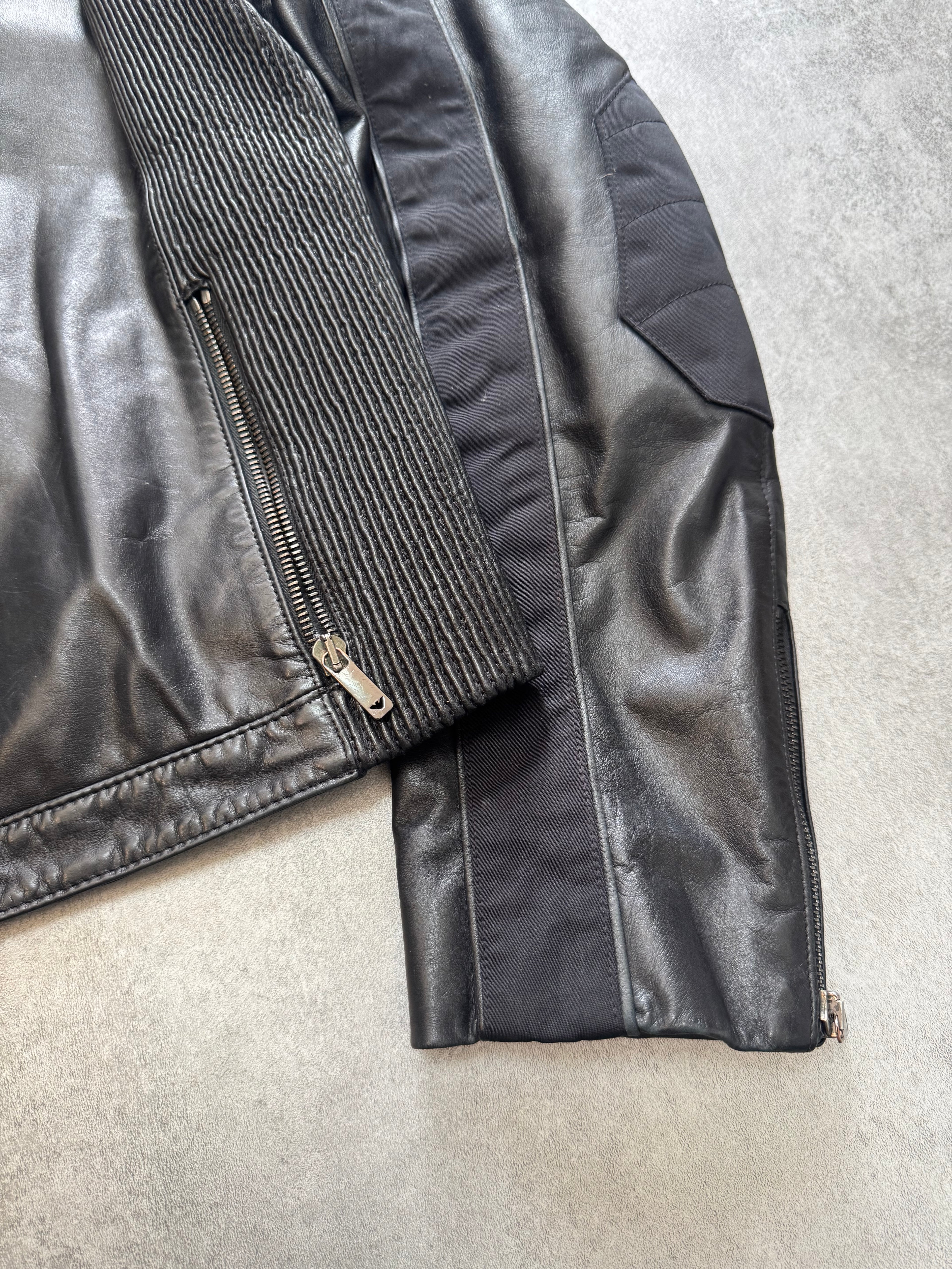 SS2005 Emporio Armani Technical Hybrid Leather Jacket
