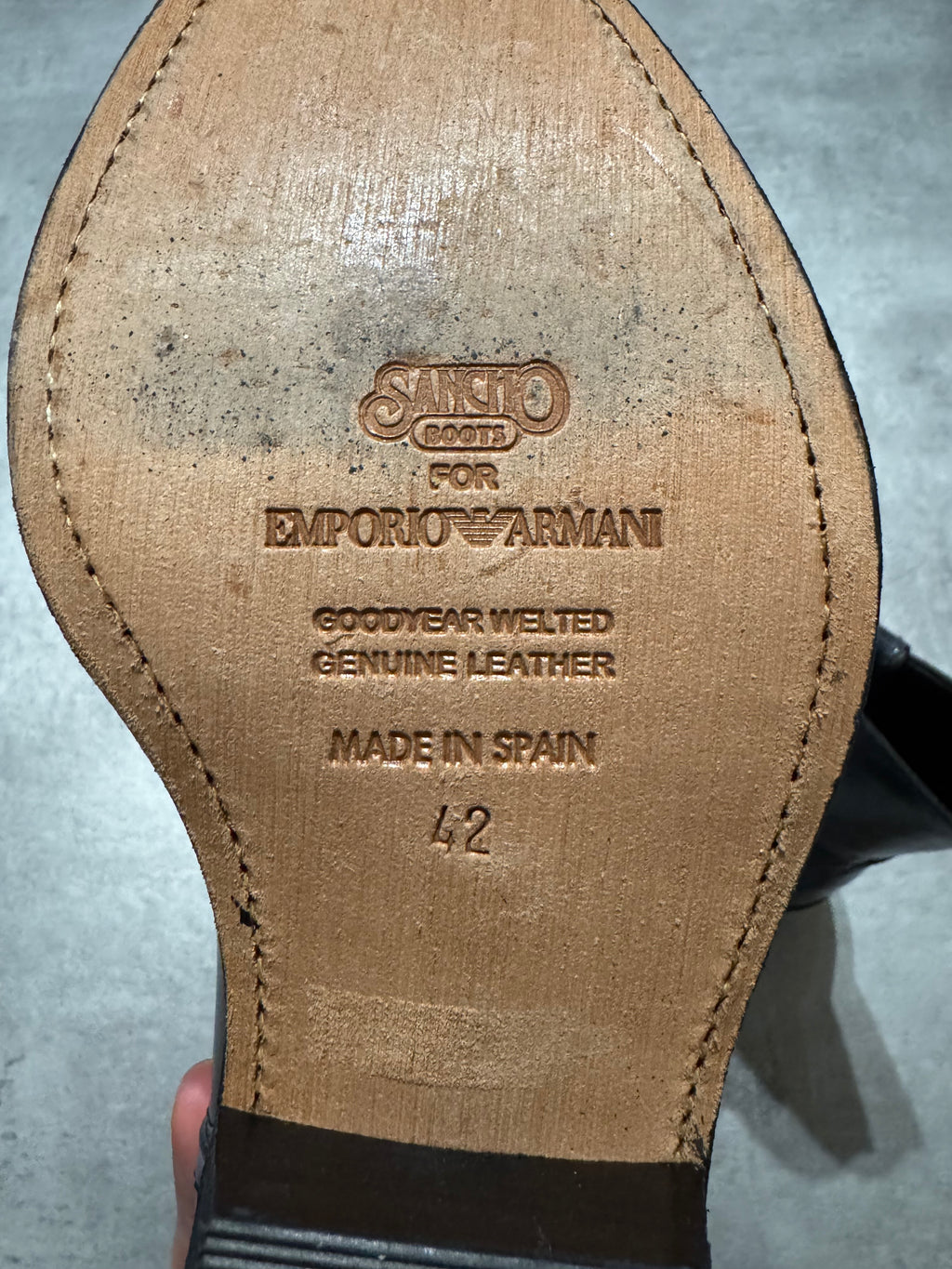 AW2012 Emporio Armani Aged Navy Boots