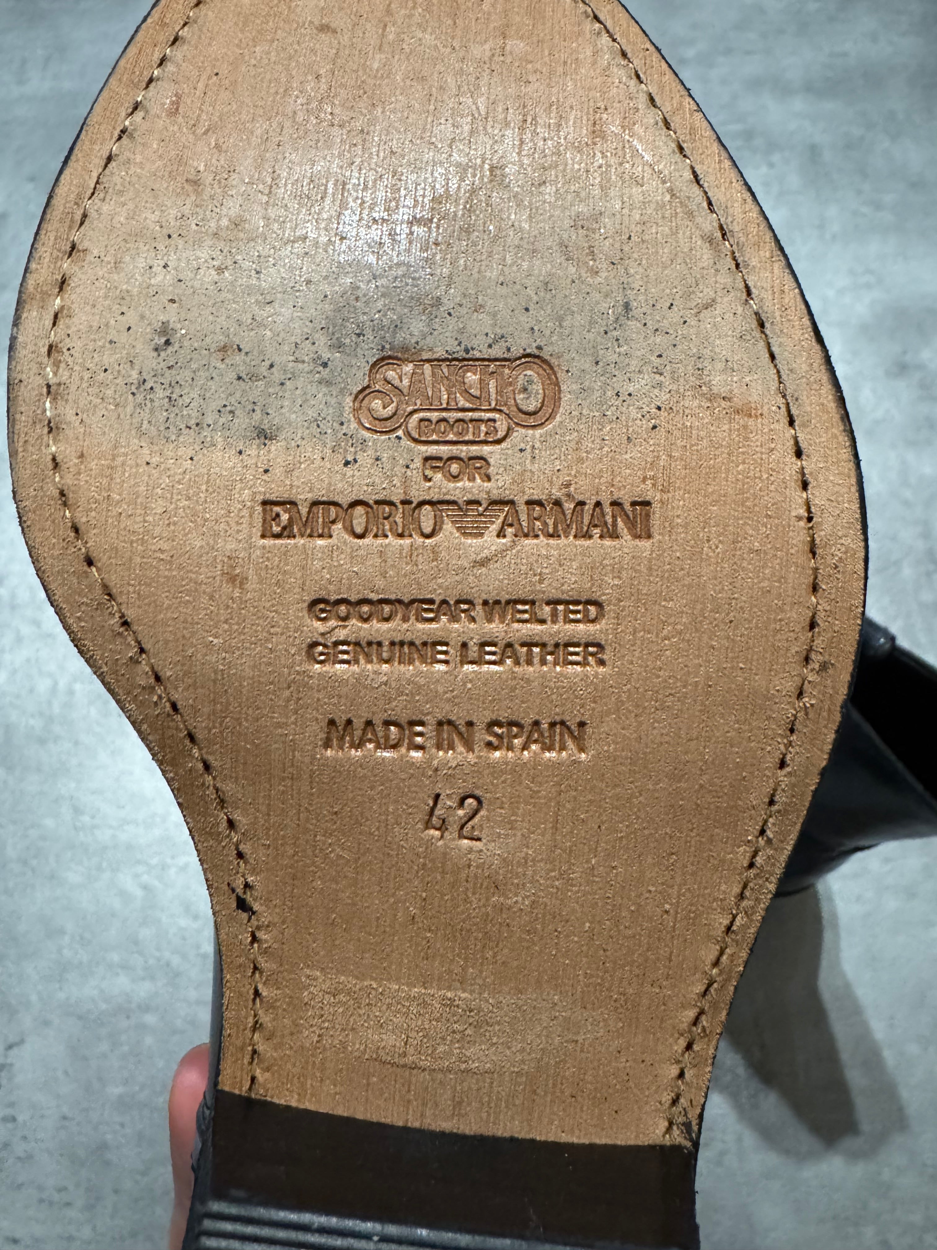 AW2012 Emporio Armani Aged Navy Boots