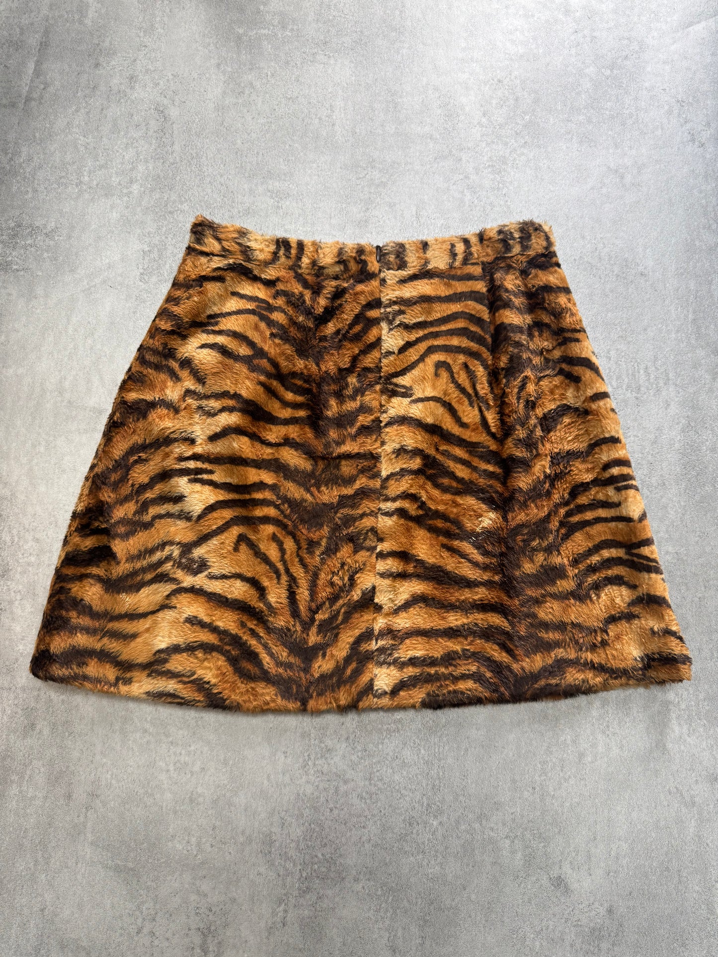 2000s Dolce & Gabbana Tiger Faux Fur Skirt (S)