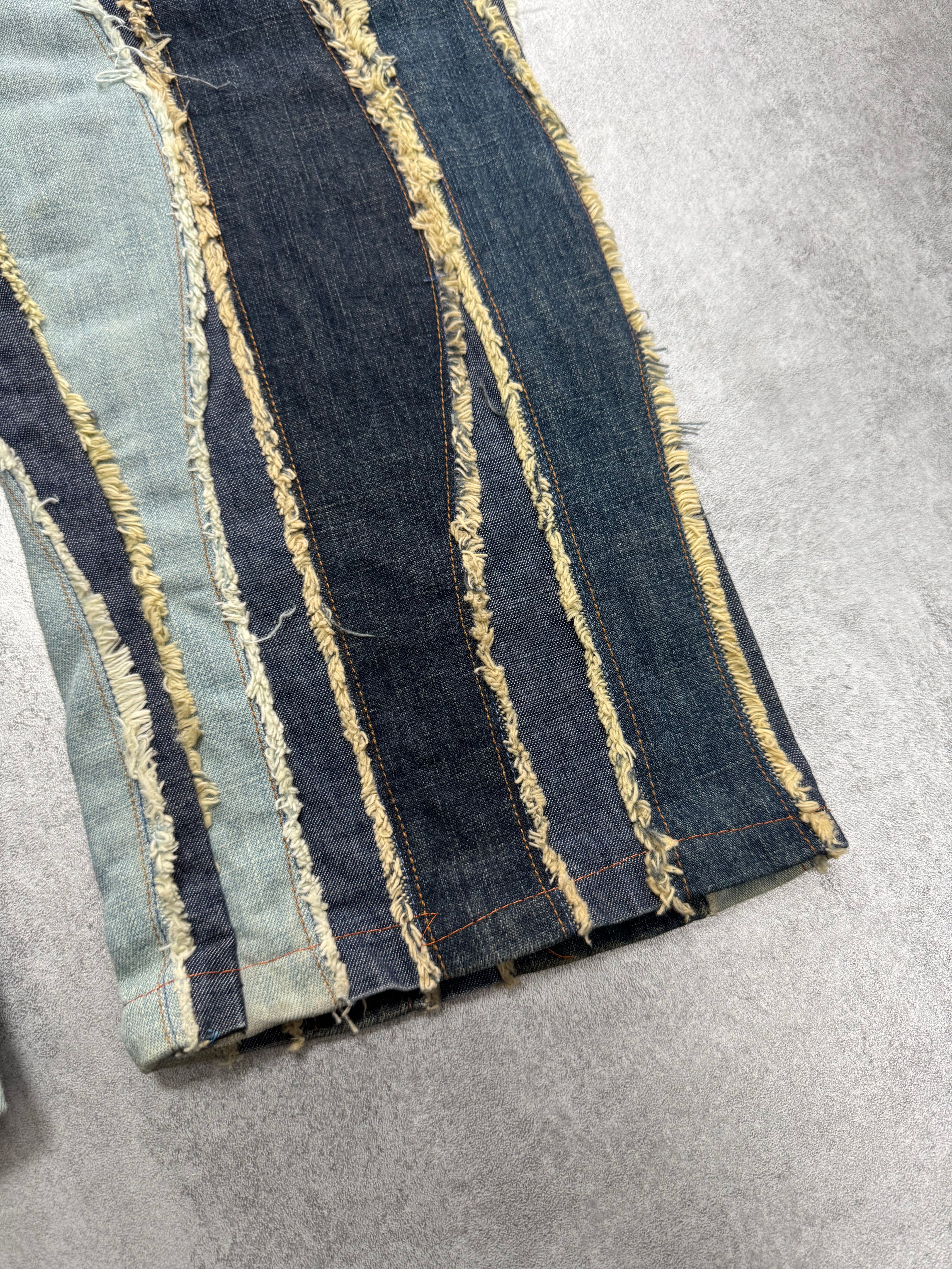 2000s Moschino Layered Faded Denim Jacket & Jeans Set