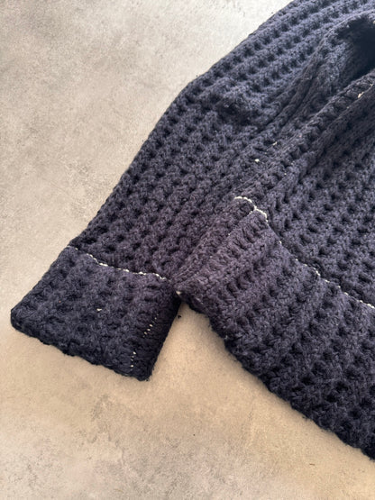 FW2012 Maison Margiela x H&M Wool Navy Cable Knit Sweater (L)