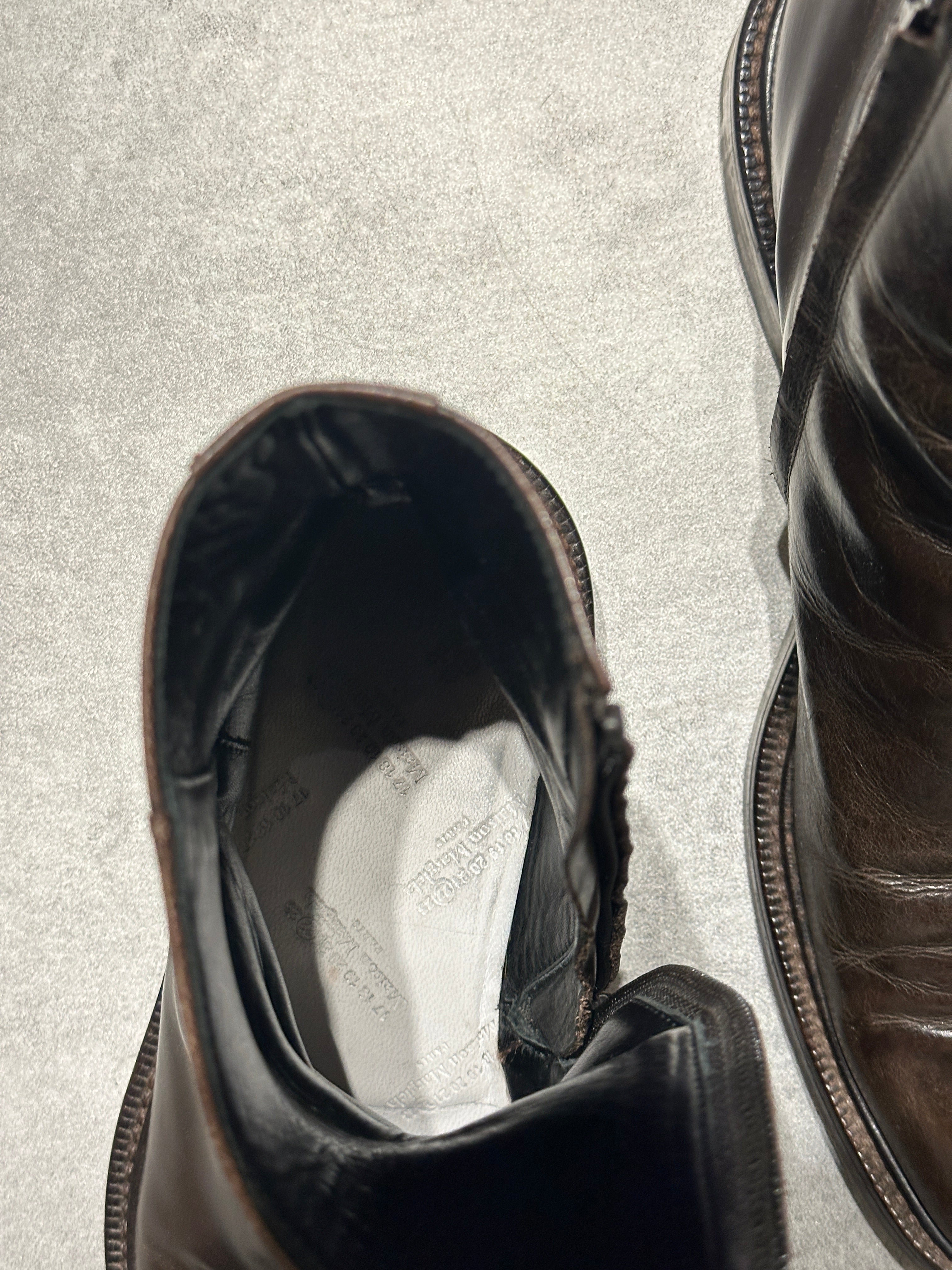Maison Margiela Leather Brown Ankle Boots
