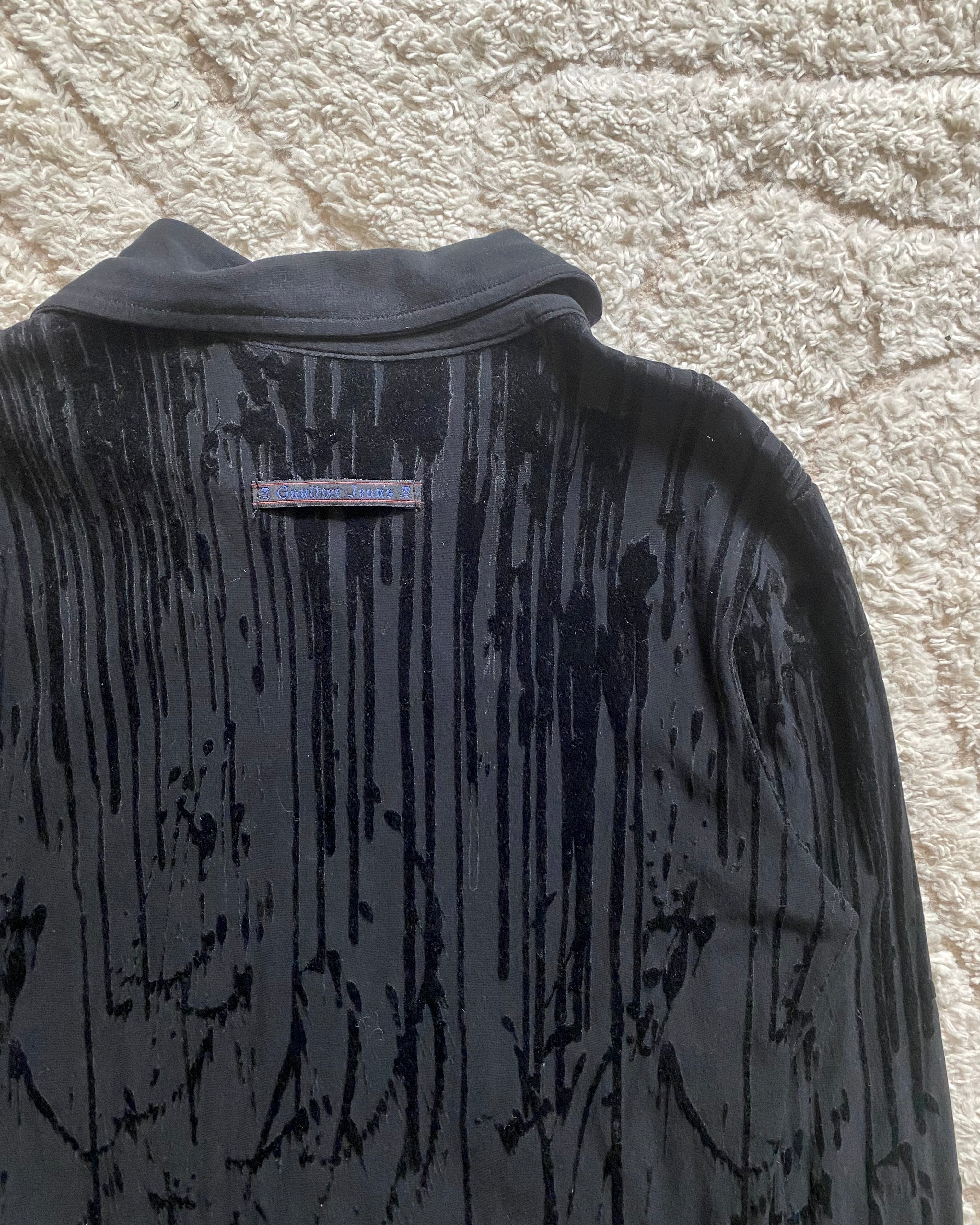 AW98 Jean Paul Gaultier Velvet Blood Drip Shirt (XS)