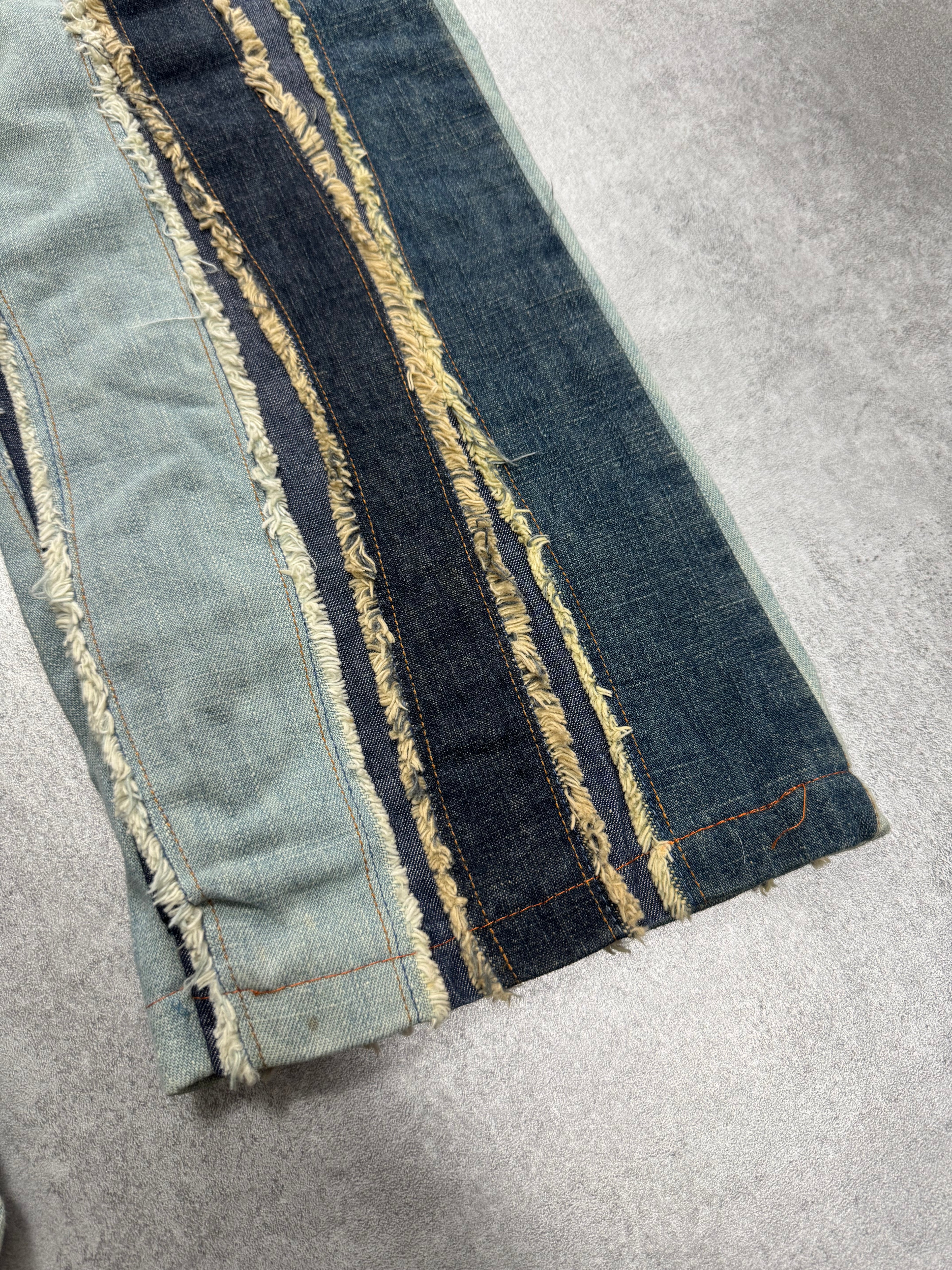 2000s Moschino Layered Faded Denim Jacket & Jeans Set