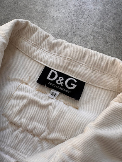 SS2003 Dolce & Gabbana Parachute Cargo Cropped White Jacket (XS/S)