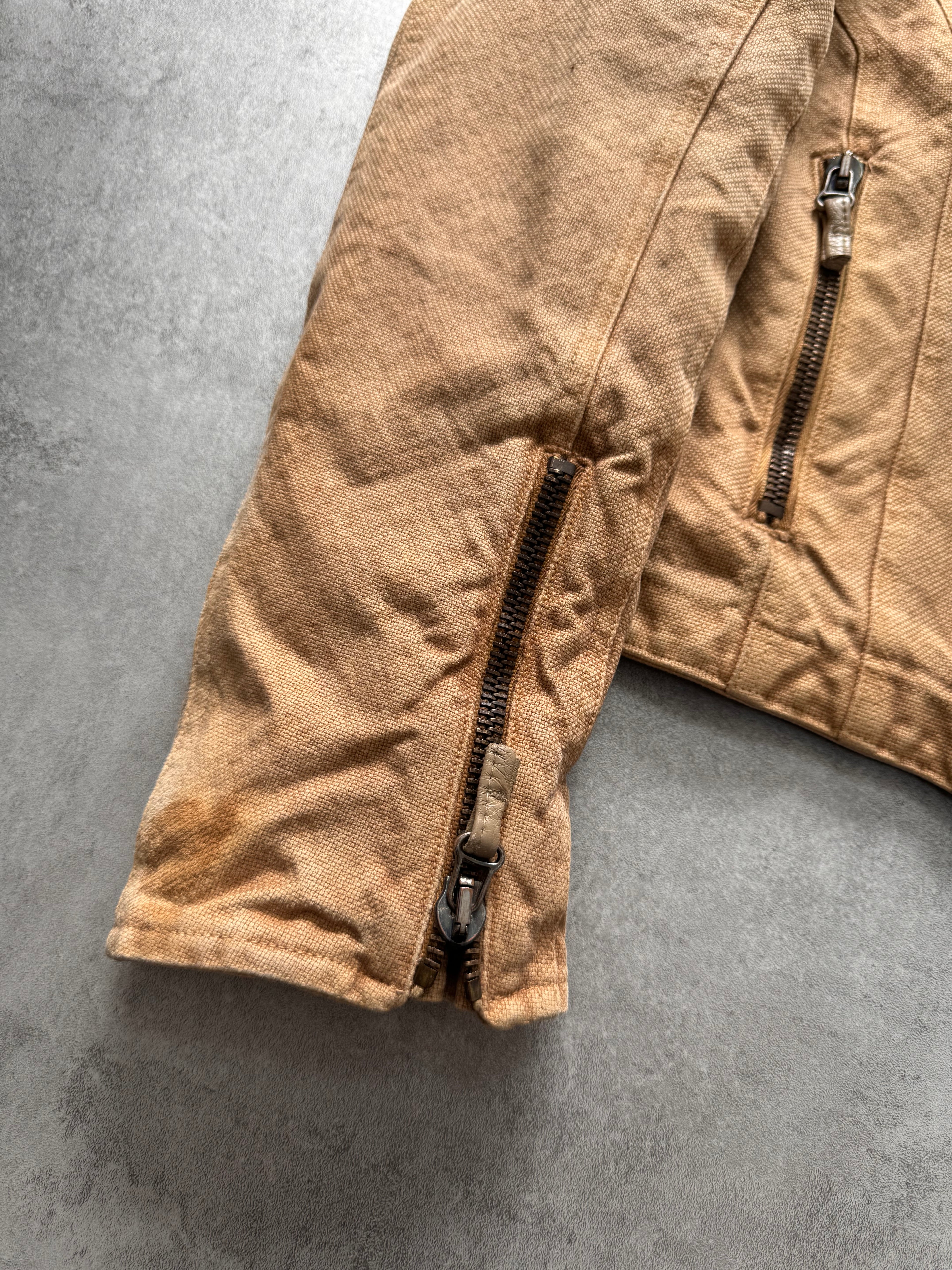 AW2004 Cavalli Astro Biker Beige Denim Jacket