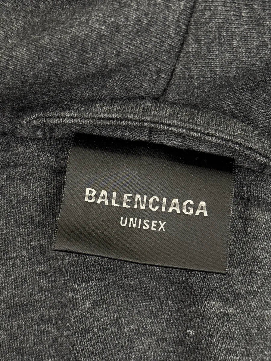 AW2024 Balenciaga Grey Extra Sleeve Oversized Zip-Up Hoodie ACOlgUKZ 11