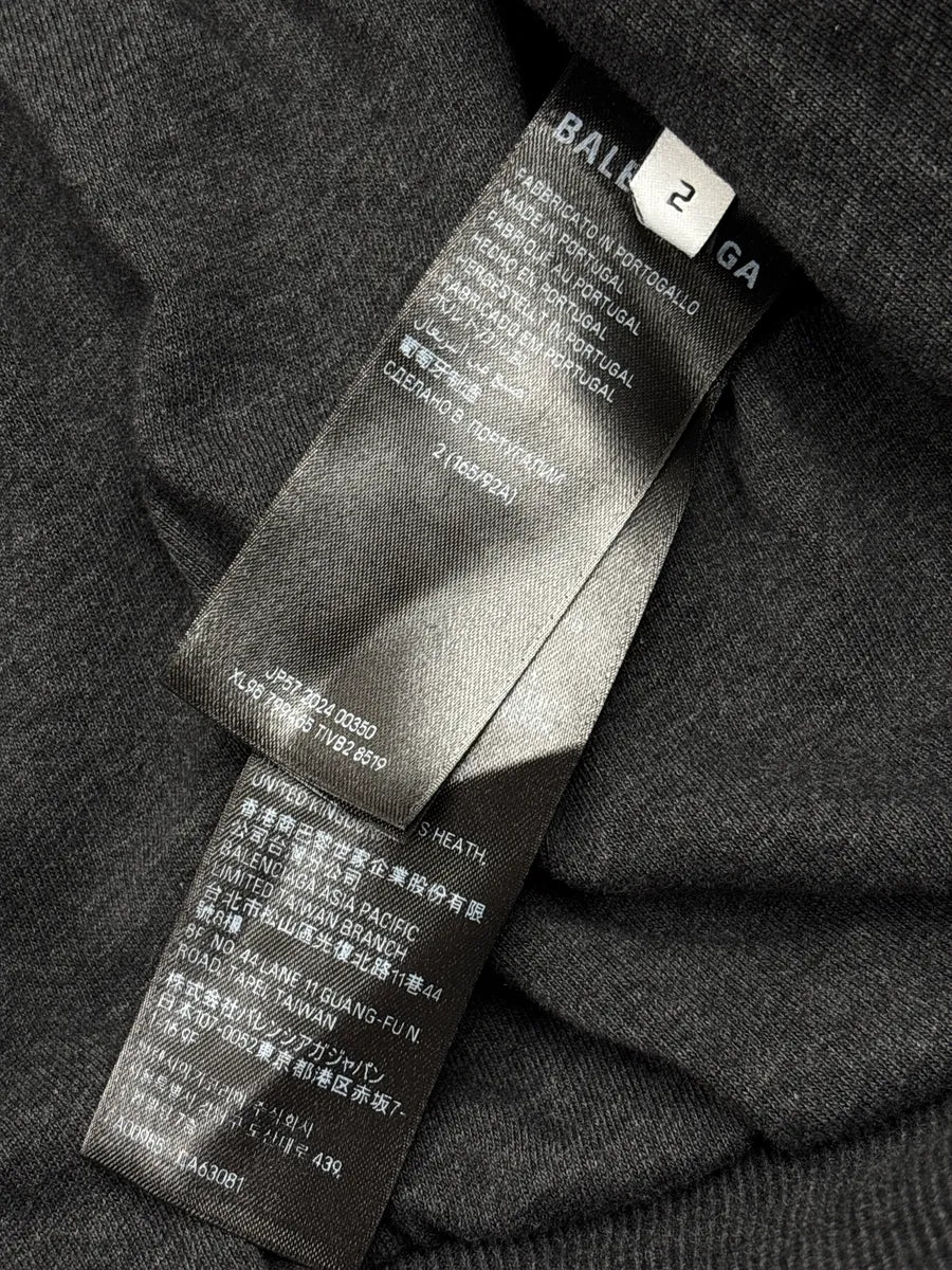 AW2024 Balenciaga Grey Extra Sleeve Oversized Zip-Up Hoodie ACOlgUKZ 12