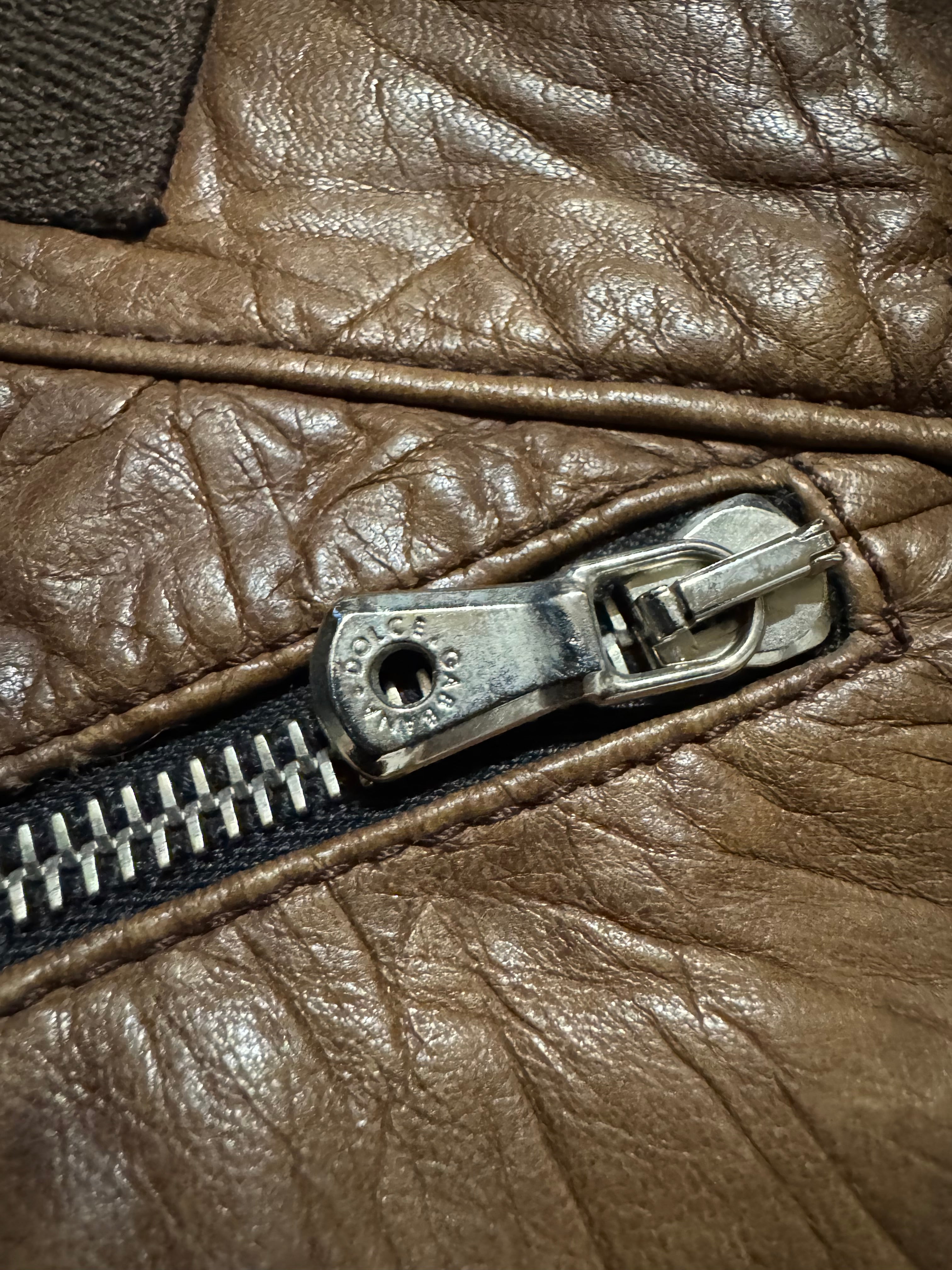 SS2004 Dolce & Gabbana Ninja Multi-Zip Brown Leather Pants