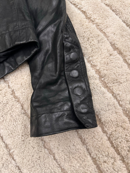 Rick Owens Mollino Biker Calf Leather Jacket (S/M)