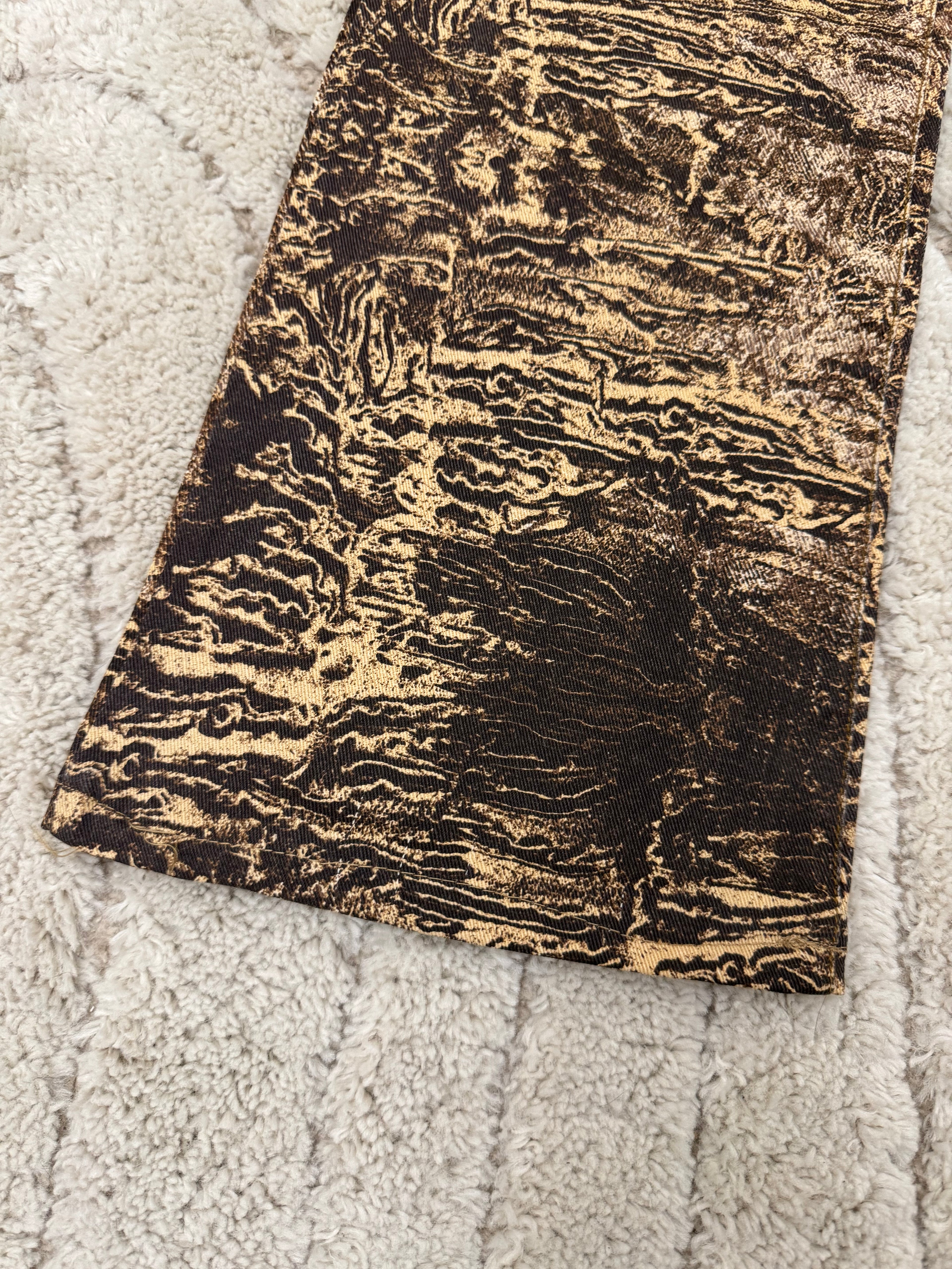 2000s Roberto Cavalli Sand Erosion Pants (S)