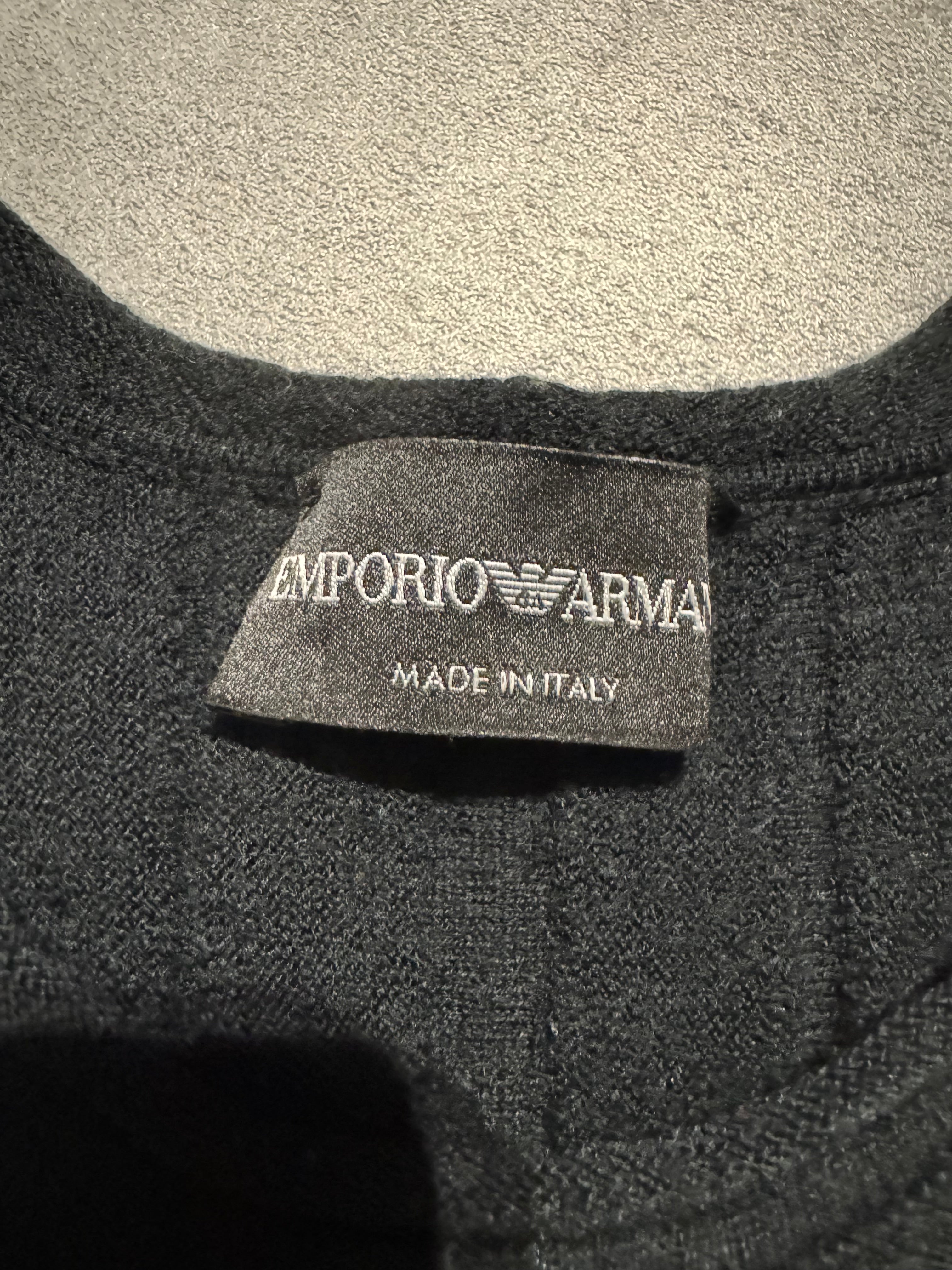 2000s Emporio Armani Black Wool Sweater