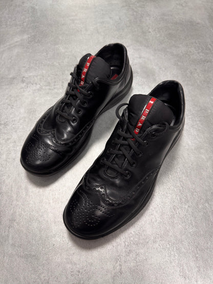 2000s Prada Western America’s Cup Leather Sneakers (44eu/us10)