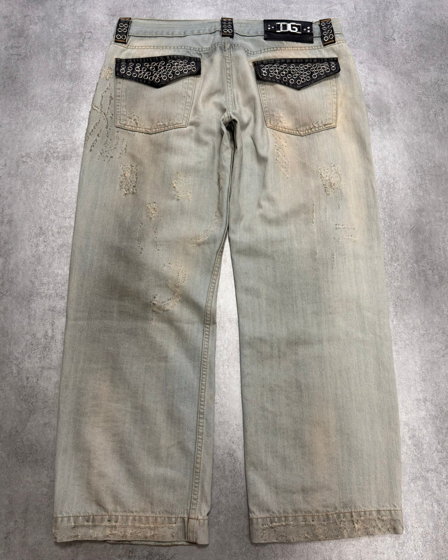 SS2006 Dolce & Gabbana Burn Rockstar Denim Jeans (M/L)