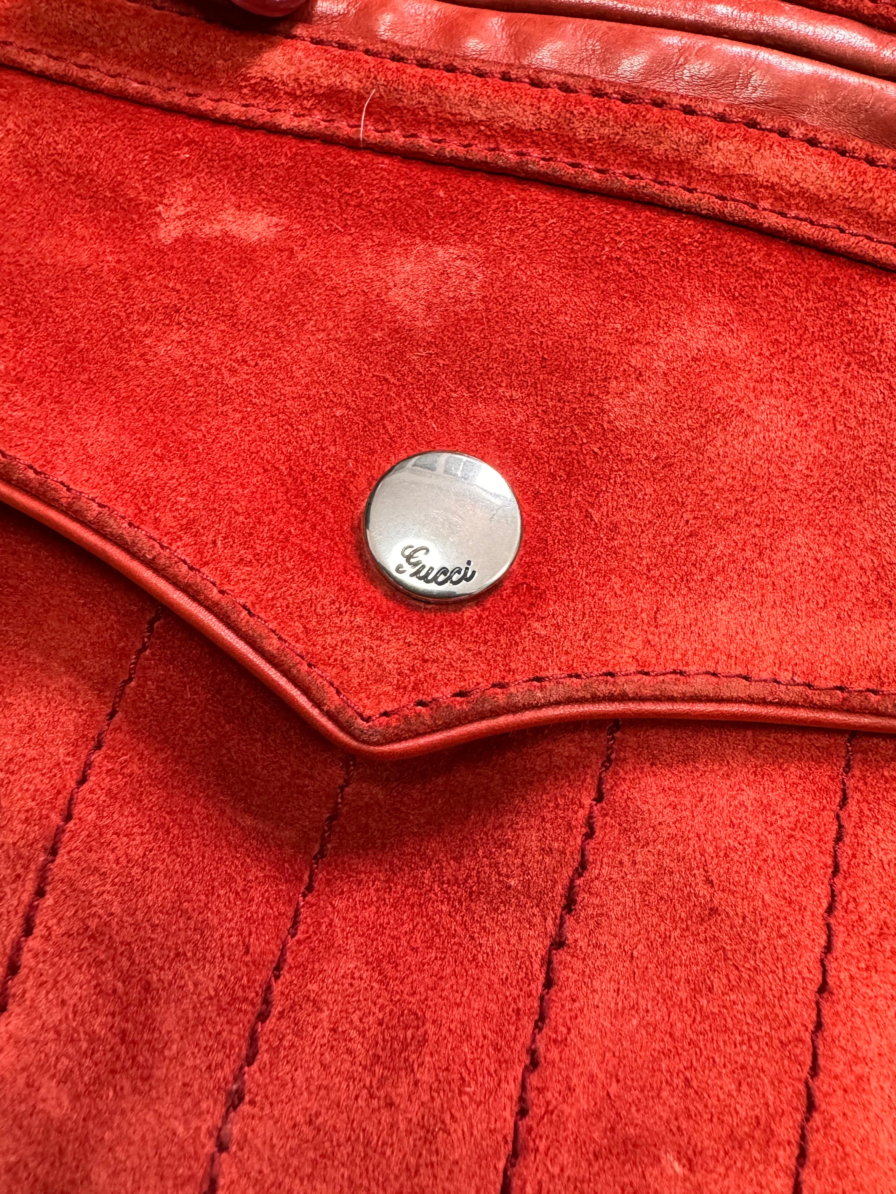 Gucci Red Biker Leather Jacket (S)